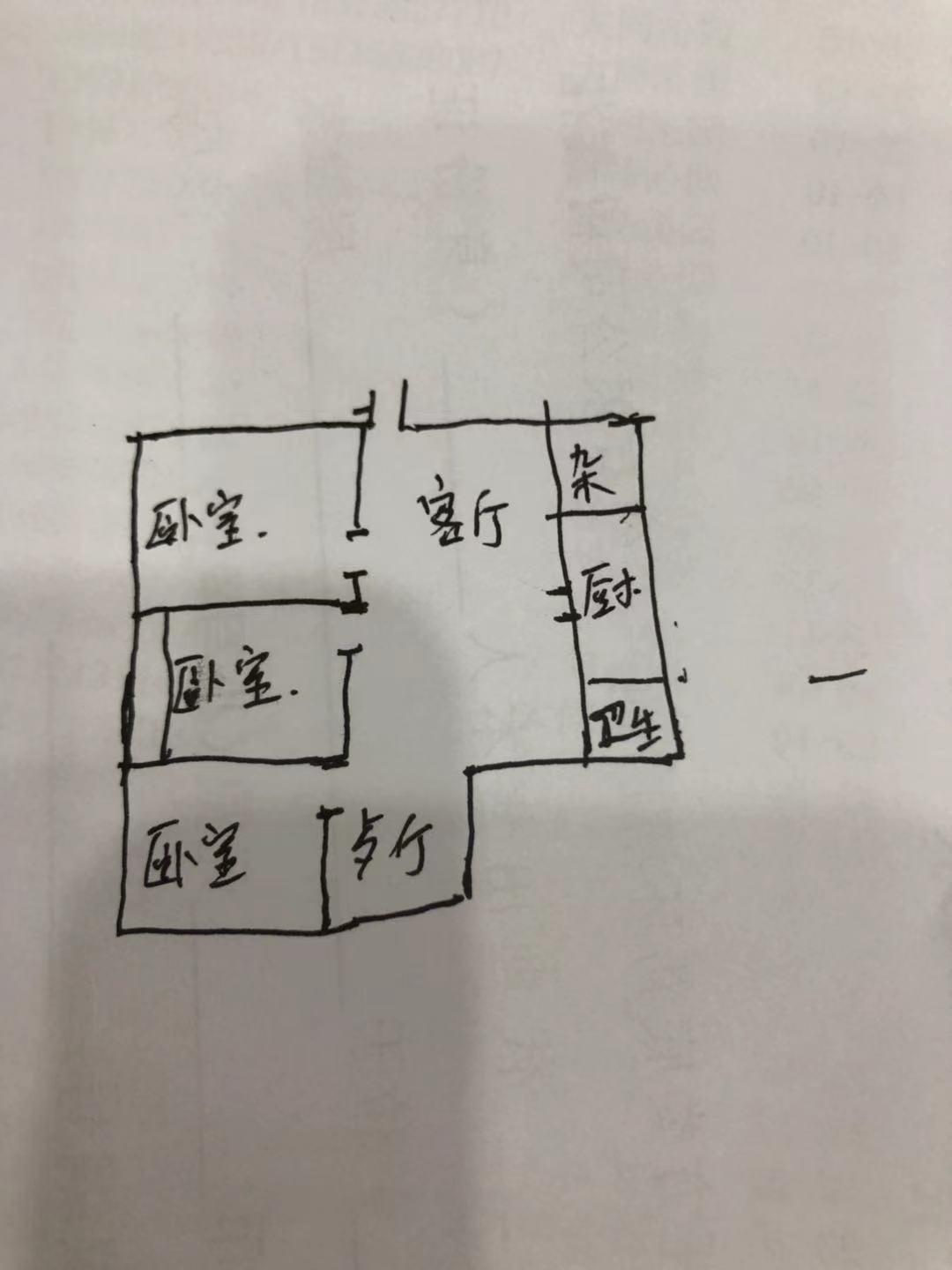 电力局家属楼 3室2厅1卫 59.8万 电力局家属楼 3室2厅1卫 59.8万户型图