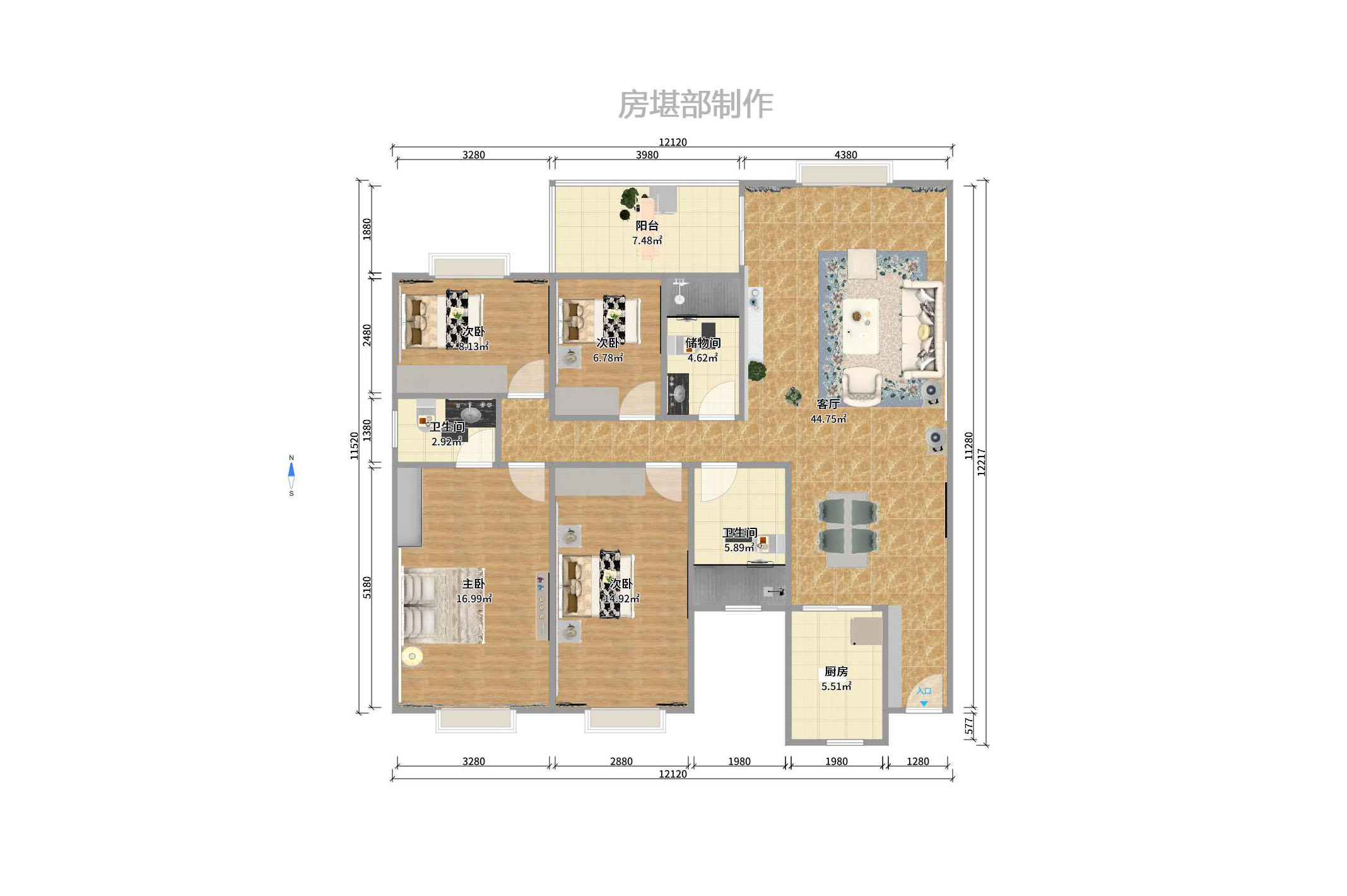 金泉公寓 4室2厅2卫 2500.0元/月 金泉公寓 4室2厅2卫 2500.0元/月户型图