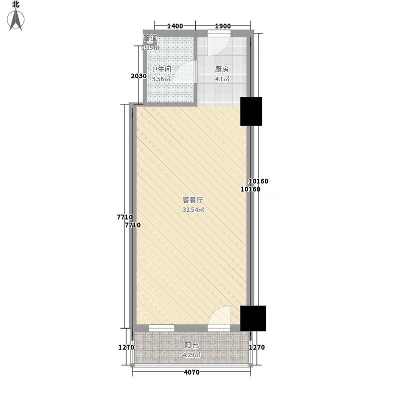 龙泰熙城  1室1厅1卫   950.00元/月户型图