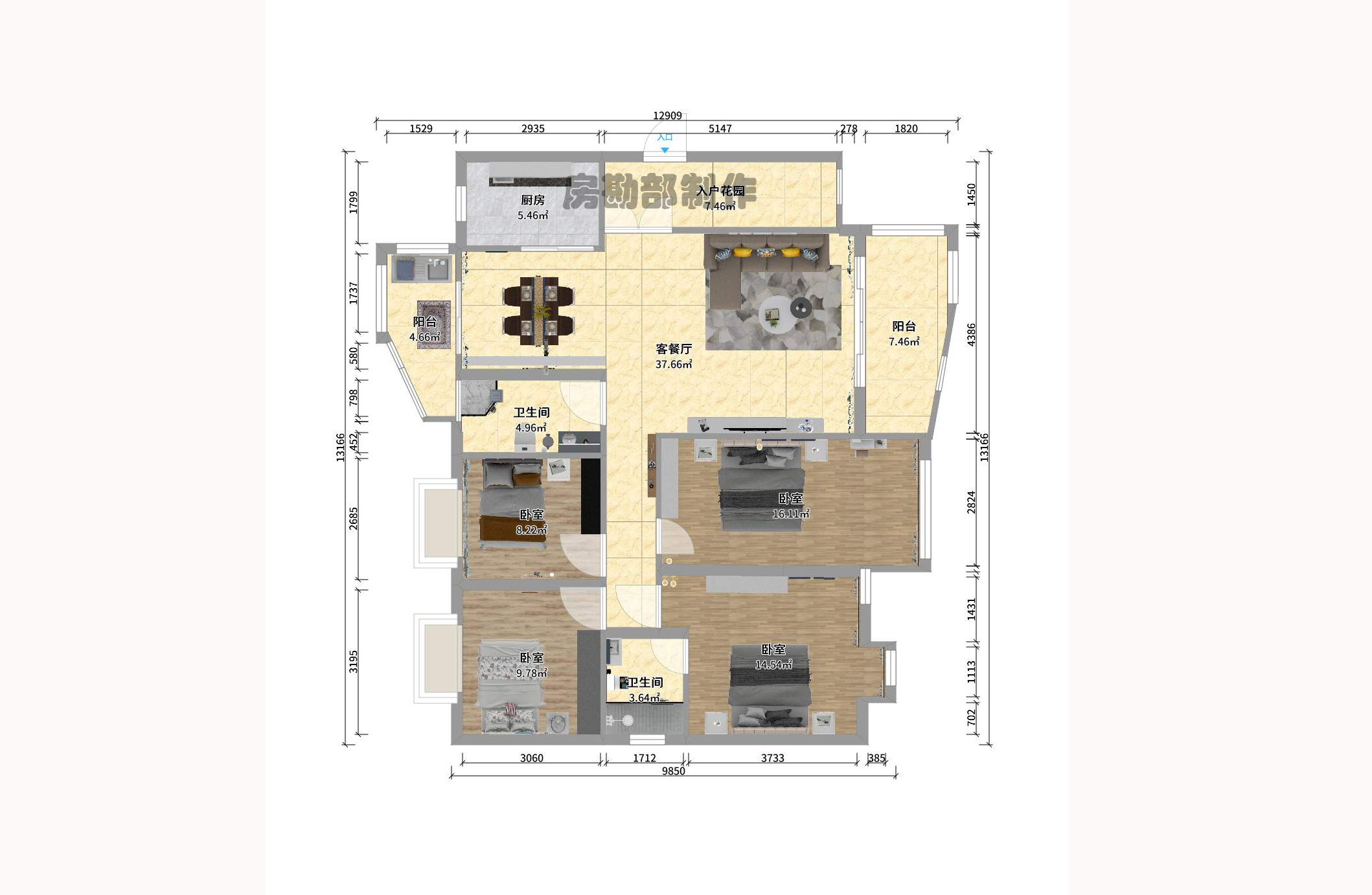 世景华庭 1室2厅2卫 2300.0元/月 世景华庭 1室2厅2卫 2300.0元/月户型图
