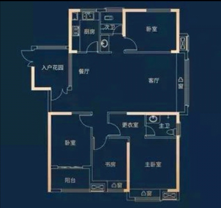 高尔夫紫龙郡  4室2厅2卫    102.0万 高尔夫紫龙郡  4室2厅2卫    102.0万户型图