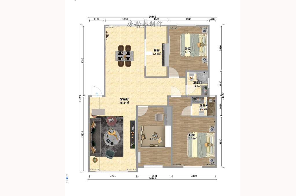 御邦 4室2厅3卫 8000.0元/月 御邦 4室2厅3卫 8000.0元/月户型图