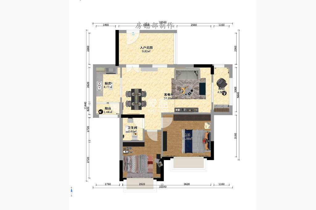 钱隆世家 3室2厅1卫 2900.0元/月 钱隆世家 3室2厅1卫 2900.0元/月户型图