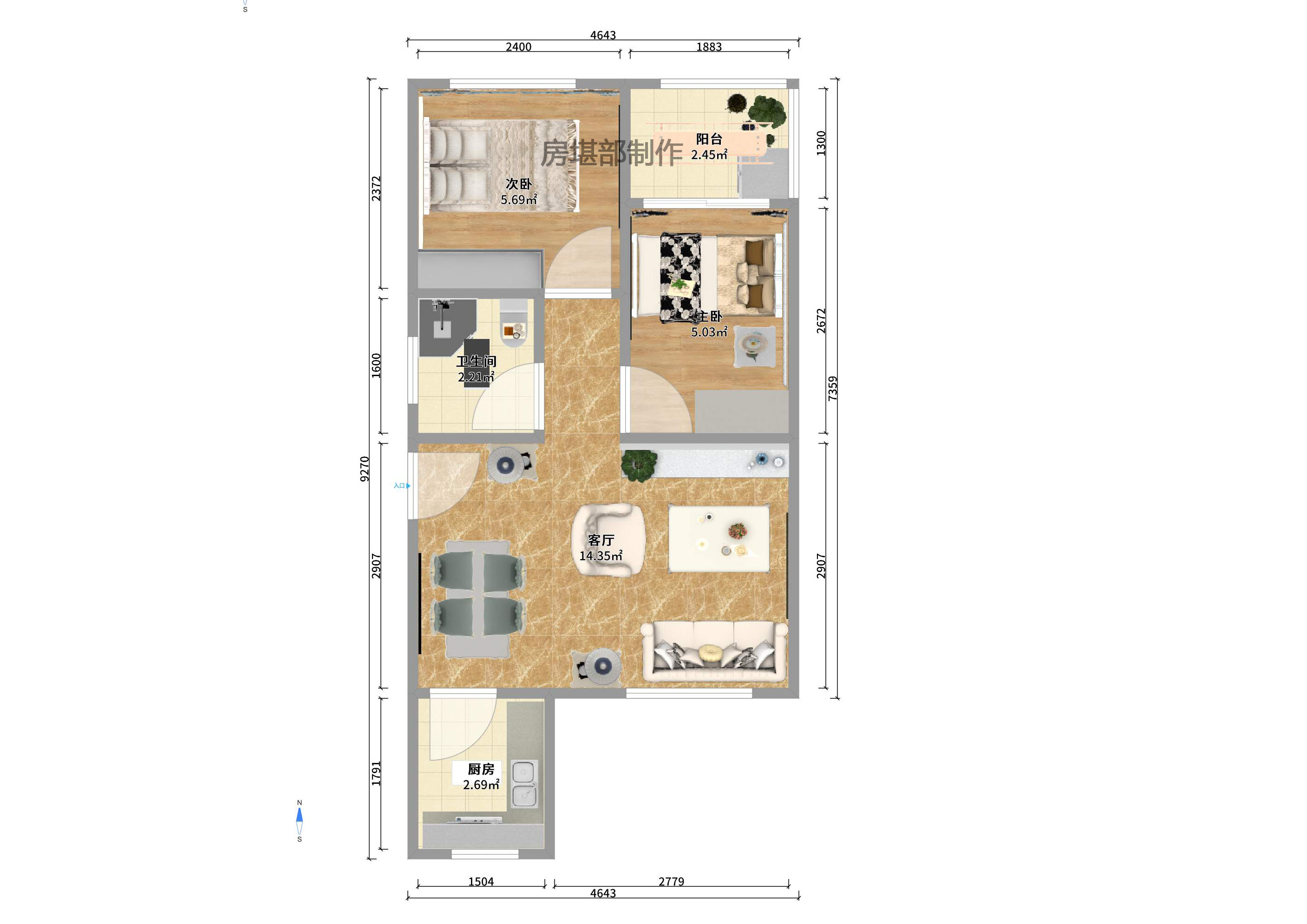 中建五局信和苑一区室内图2