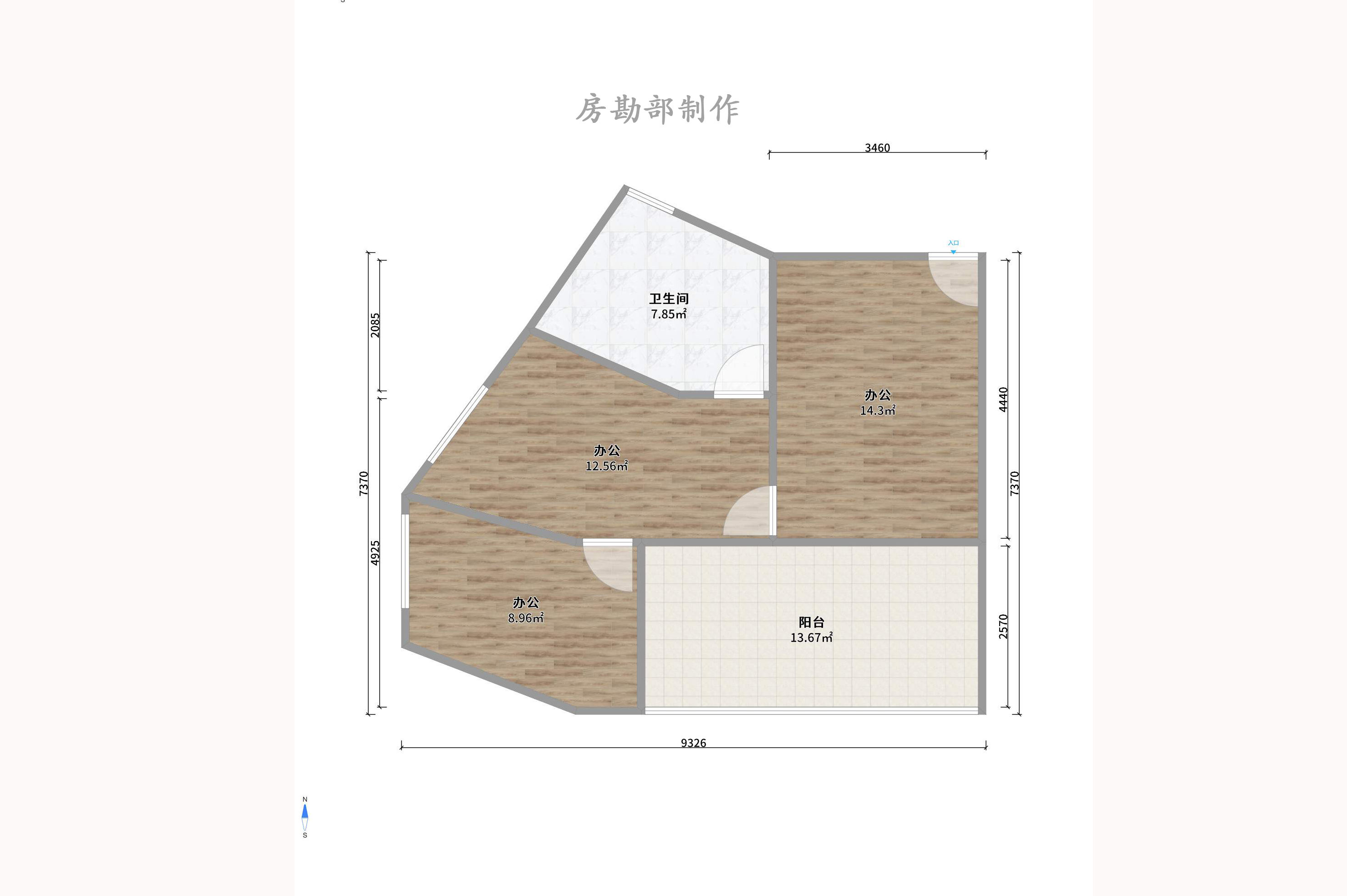 生活艺术城 3室1厅1卫 2000.0元/月 生活艺术城 3室1厅1卫 2000.0元/月户型图