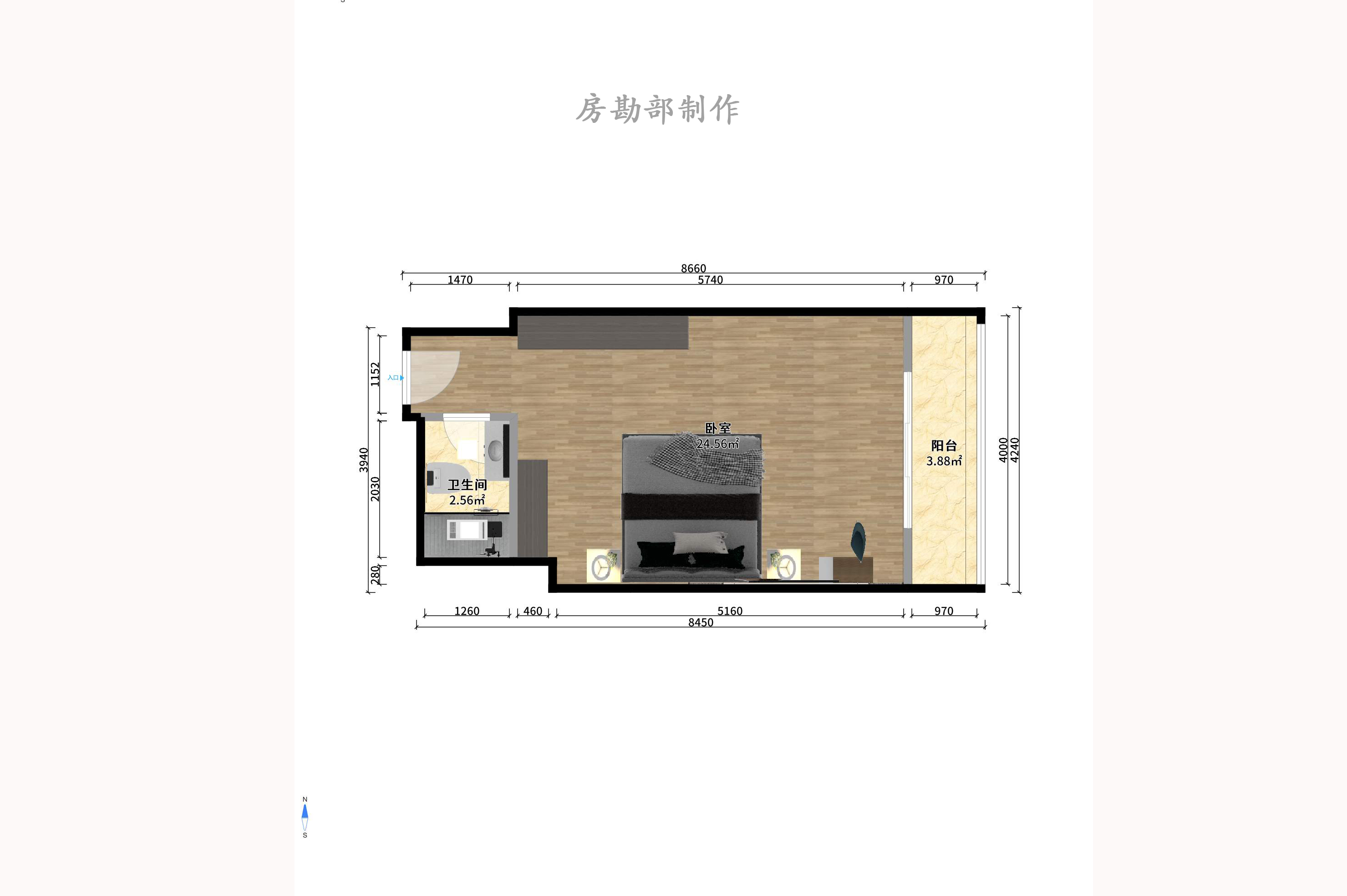麓谷明珠 1室0厅1卫 1500.0元/月 麓谷明珠 1室0厅1卫 1500.0元/月户型图