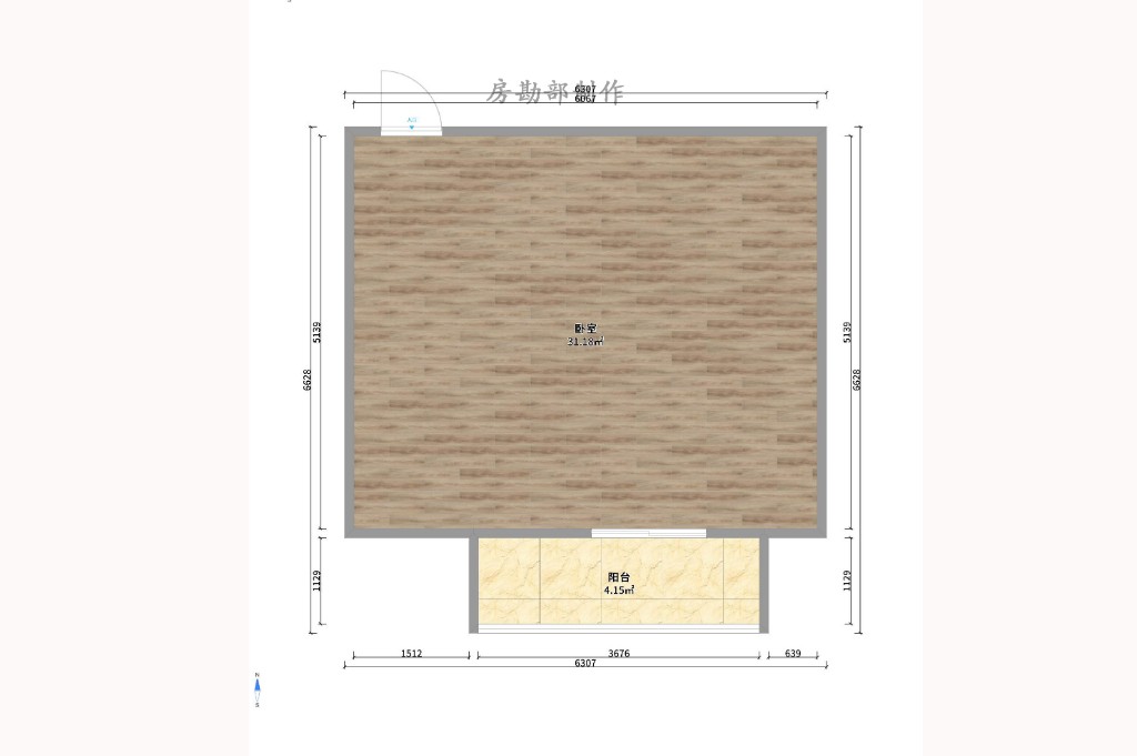 北大资源时光  1室1厅1卫    3100.0元/月户型图