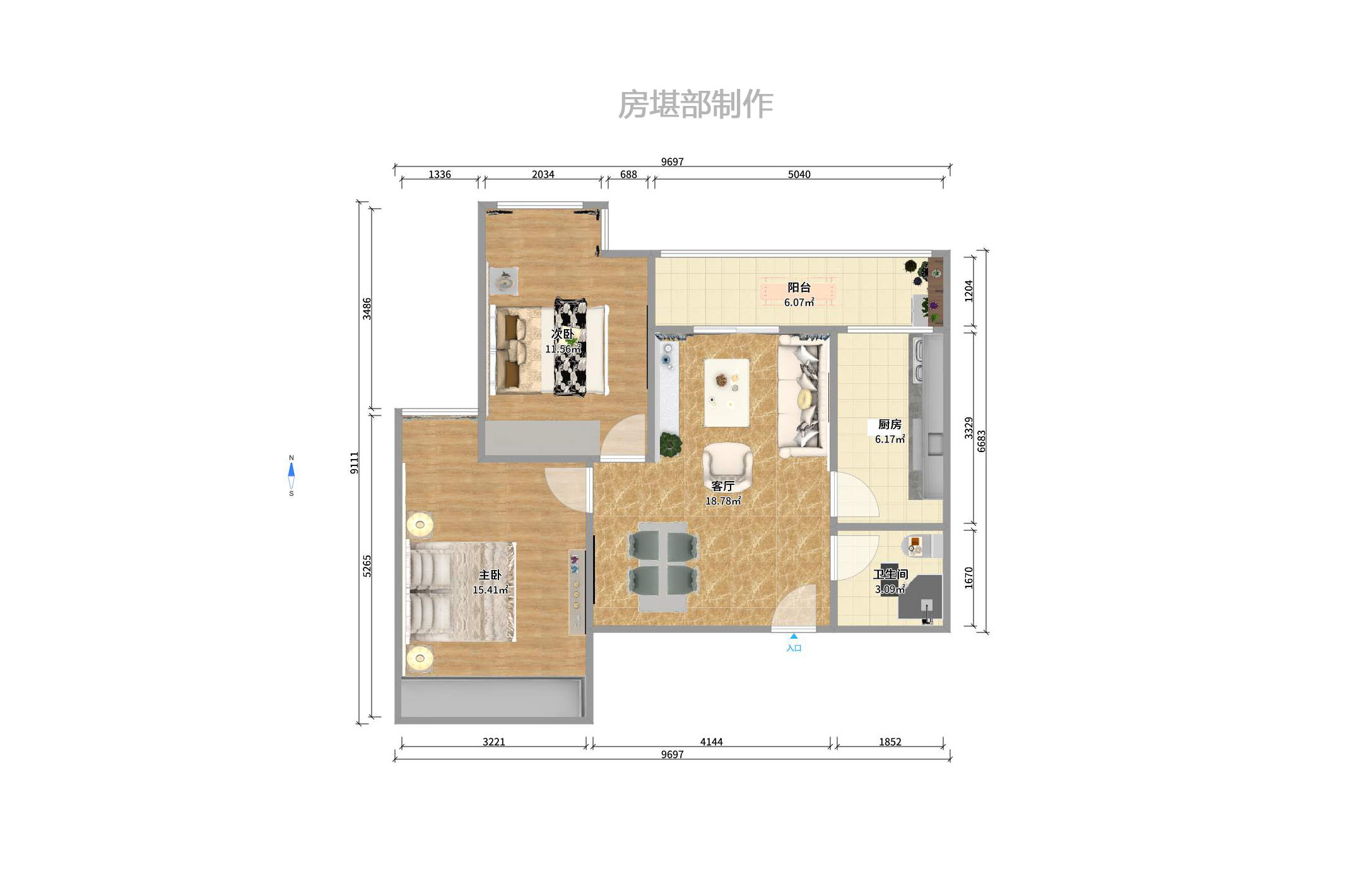 高桥现代商贸城 2室2厅1卫 2000.0元/月 高桥现代商贸城 2室2厅1卫 2000.0元/月户型图