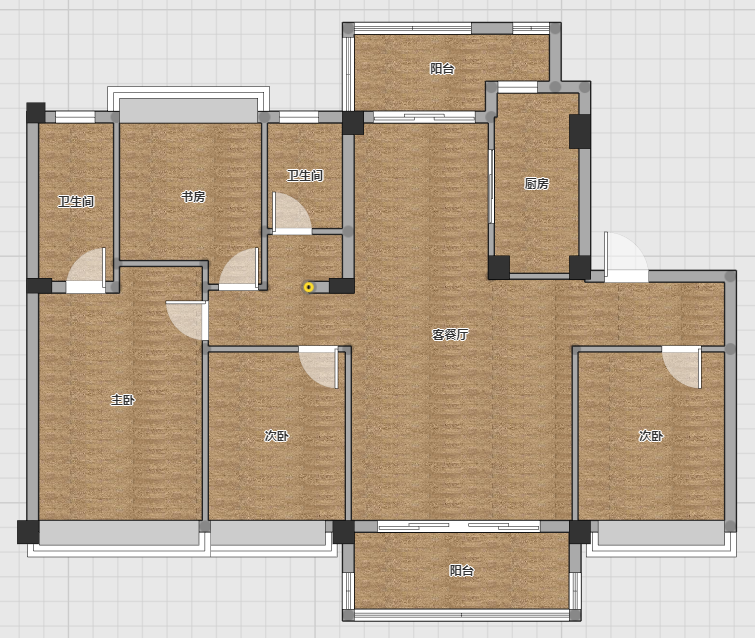 粟公港社区 4室2厅2卫 60.0万 粟公港社区 4室2厅2卫 60.0万户型图