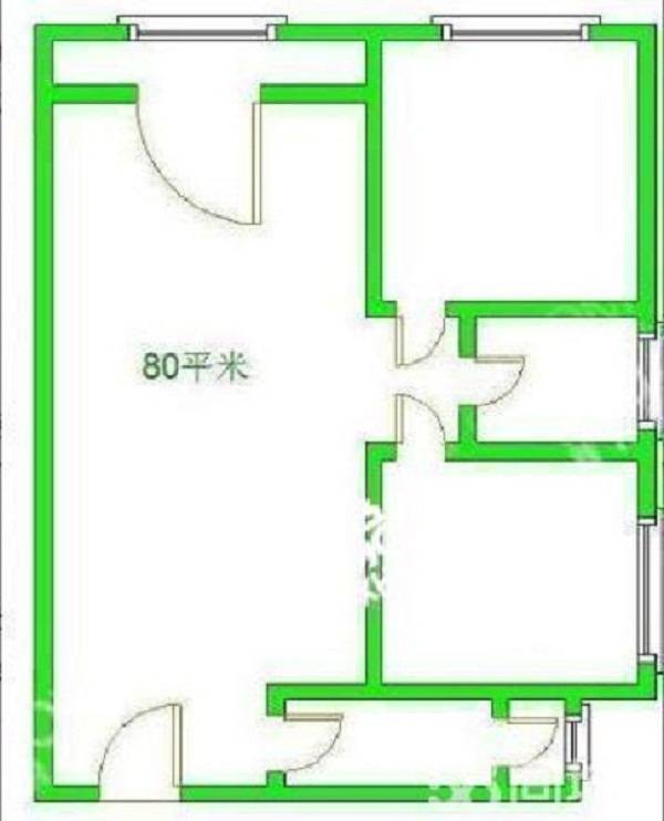 天府鹤林-东区（二期）  2室1厅1卫   2400.00元/月户型图