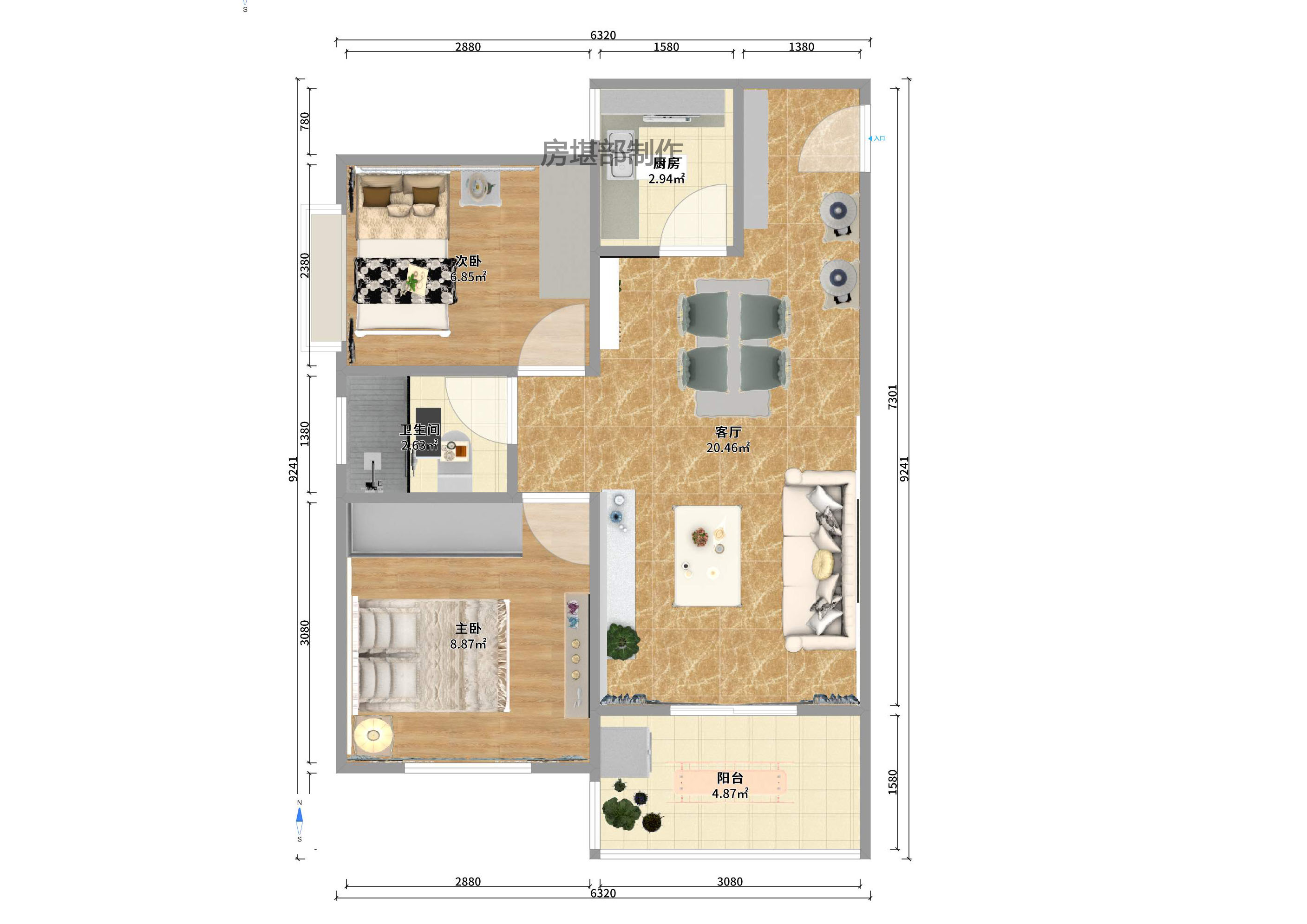 方略城市广场 2室2厅1卫 2100.0元/月 方略城市广场 2室2厅1卫 2100.0元/月户型图