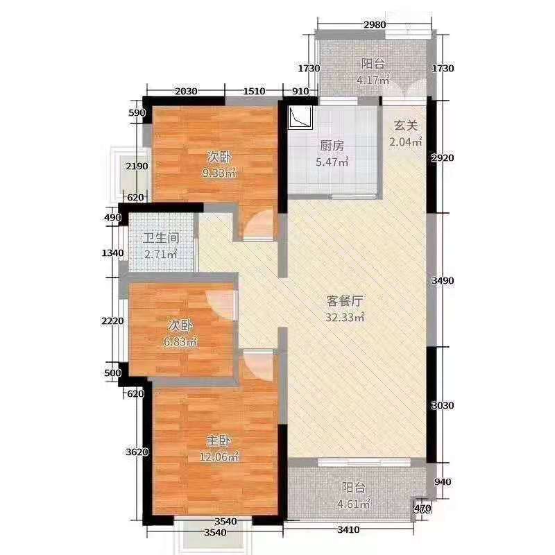 工学院学府村  3室2厅1卫    1000.0元/月 工学院学府村  3室2厅1卫    1000.0元/月户型图