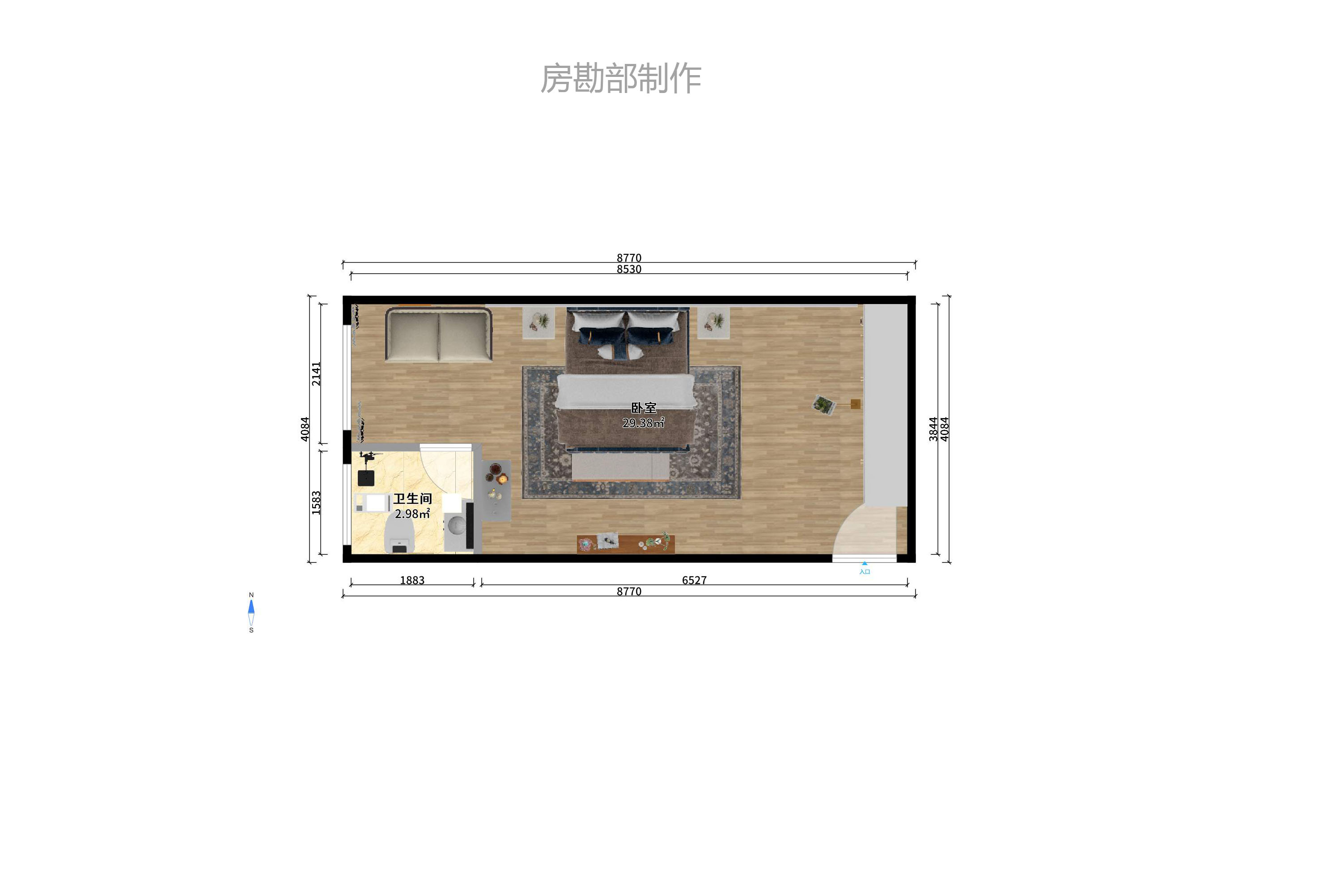 建鴻達(dá)現(xiàn)代公寓室內(nèi)圖2