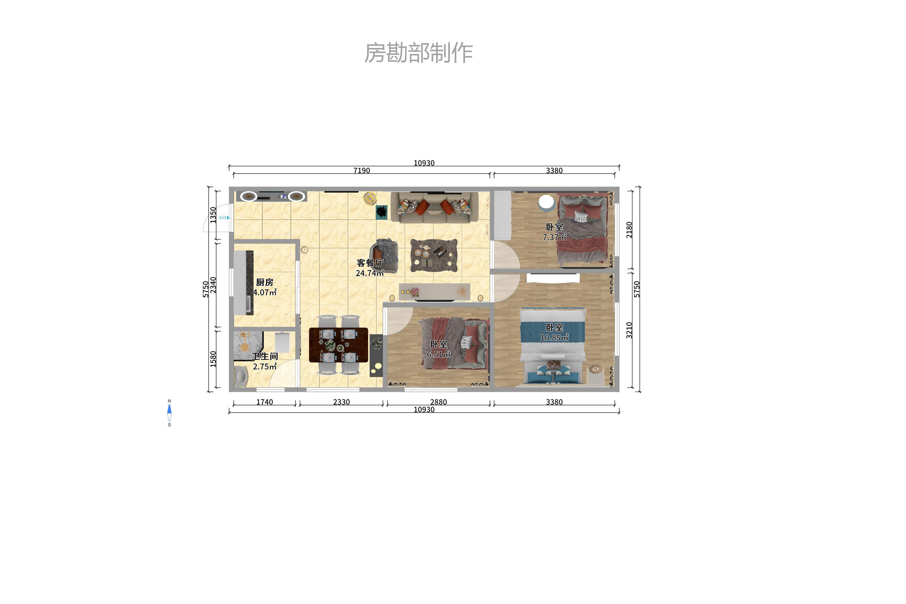 建鴻達(dá)現(xiàn)代公寓室內(nèi)圖2