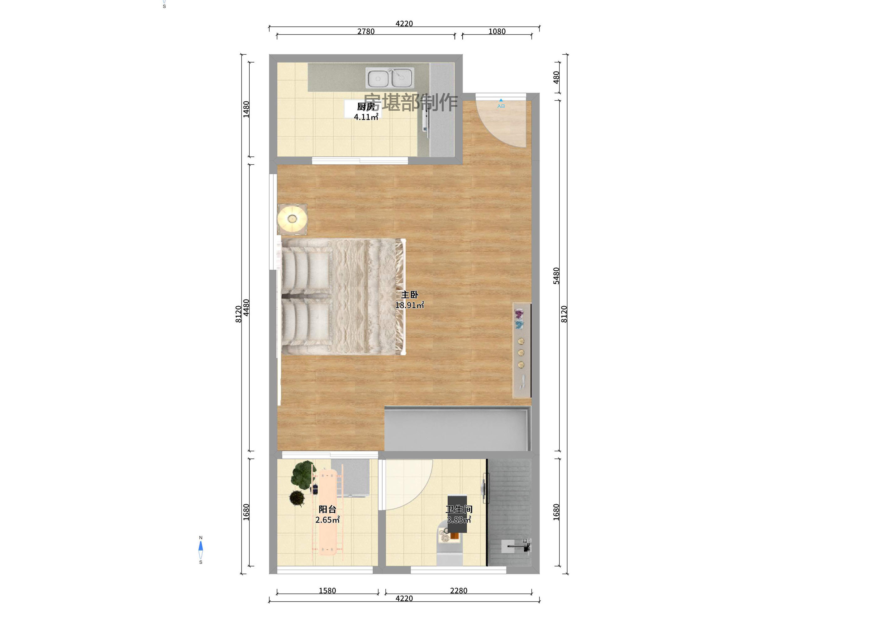 湘域相遇  1室1厅1卫    1700.0元/月 湘域相遇  1室1厅1卫    1700.0元/月户型图