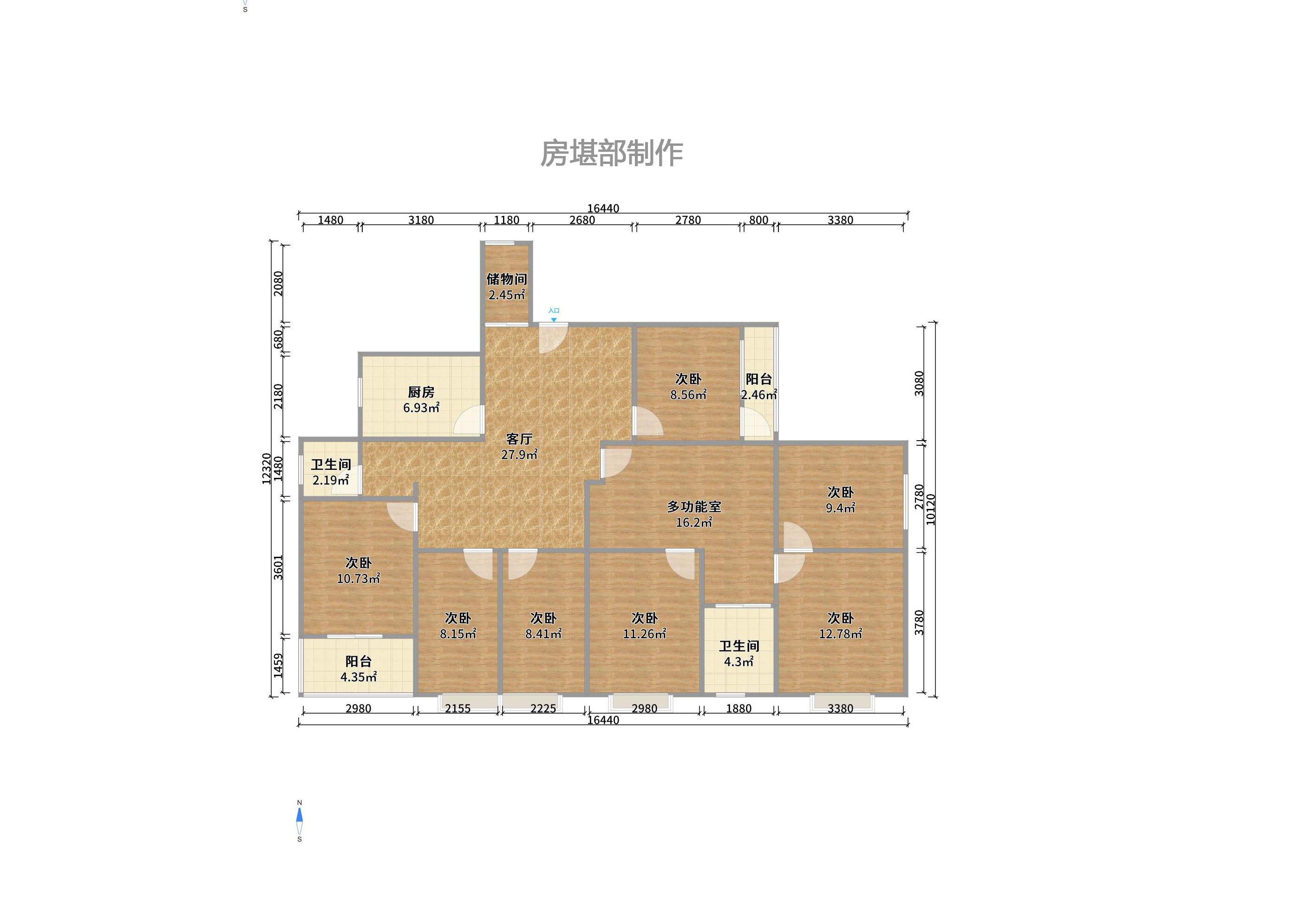 万顺家园  8室2厅1卫    192.8万户型图
