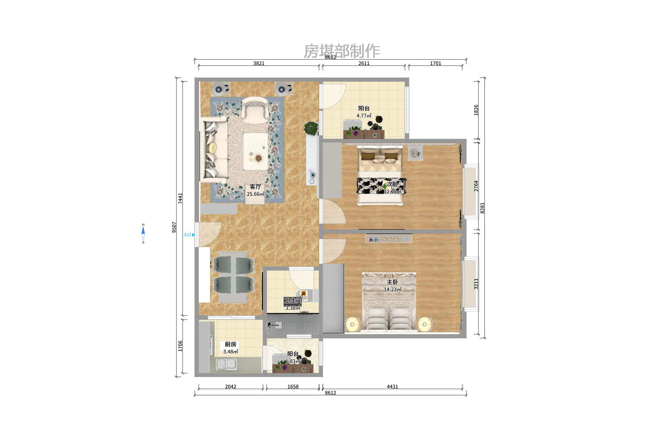 鼎丰前城 1室0厅0卫 2100.0元/月 鼎丰前城 1室0厅0卫 2100.0元/月户型图