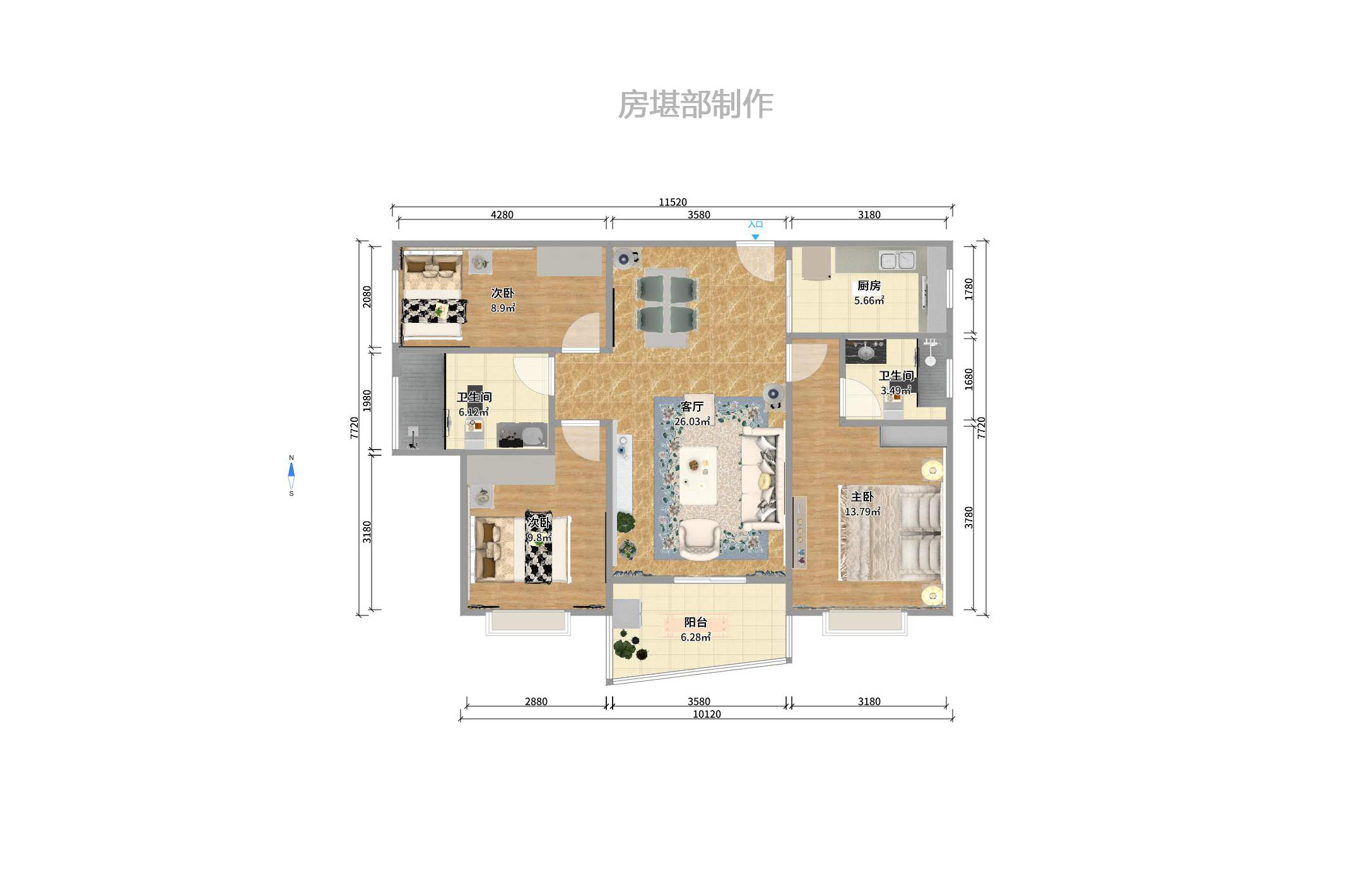 上东辛顿公寓 1室0厅0卫 2800.0元/月 上东辛顿公寓 1室0厅0卫 2800.0元/月户型图