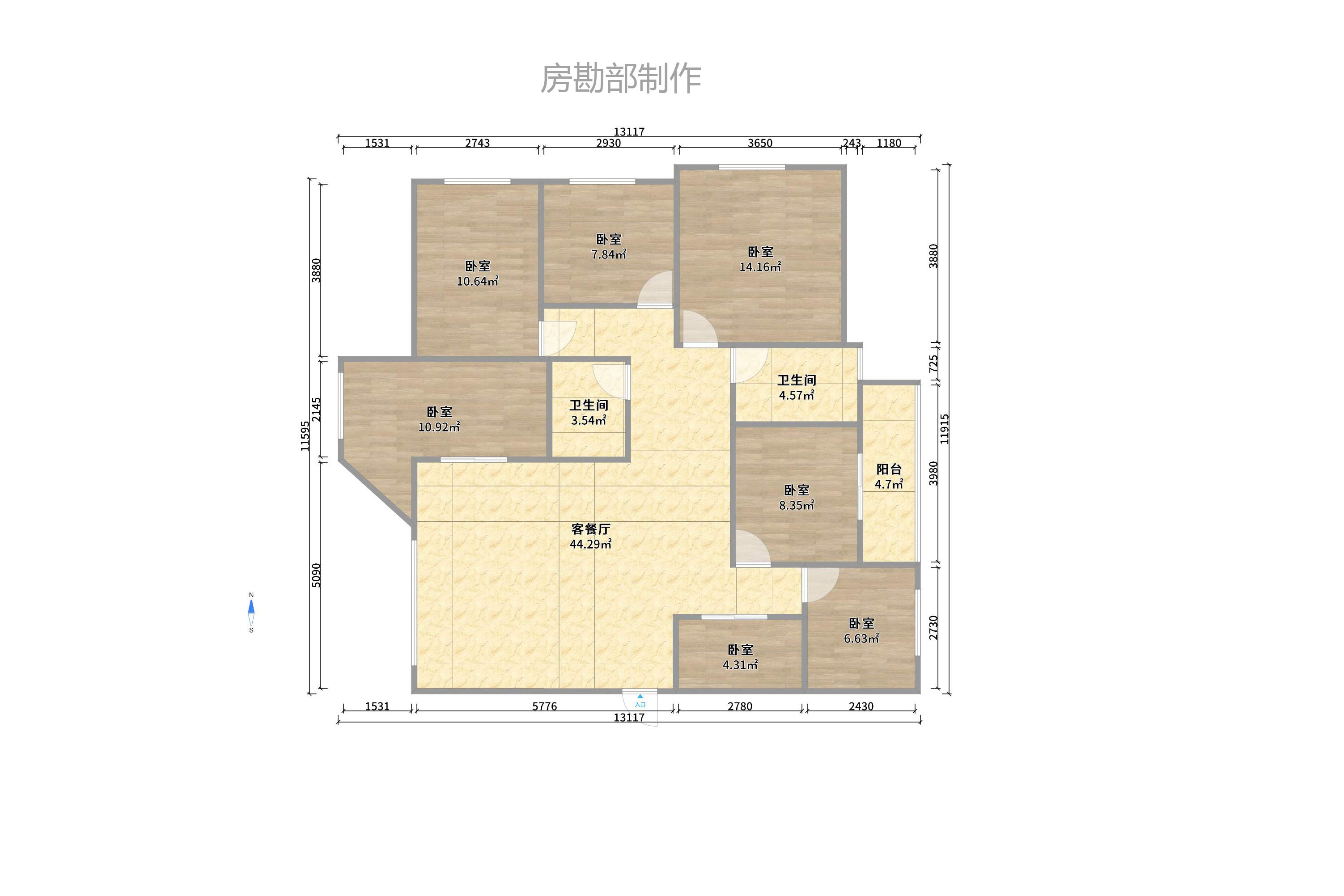 森林公园壹号(森林雅苑) 3室2厅1卫 2400.0元/月 森林公园壹号(森林雅苑) 3室2厅1卫 2400.0元/月户型图