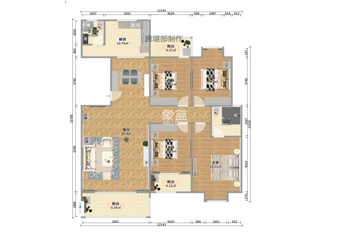 锦湘国际星城二期(锦雅苑)  4室2厅2卫    3500.0元/月 锦湘国际星城二期(锦雅苑)  4室2厅2卫    3500.0元/月户型图
