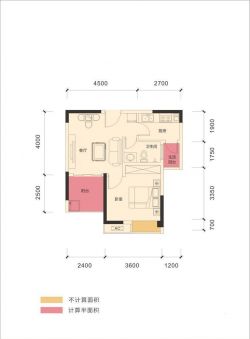 TOP尚都（拓步尚都）  1室1厅1卫   29.80万户型图