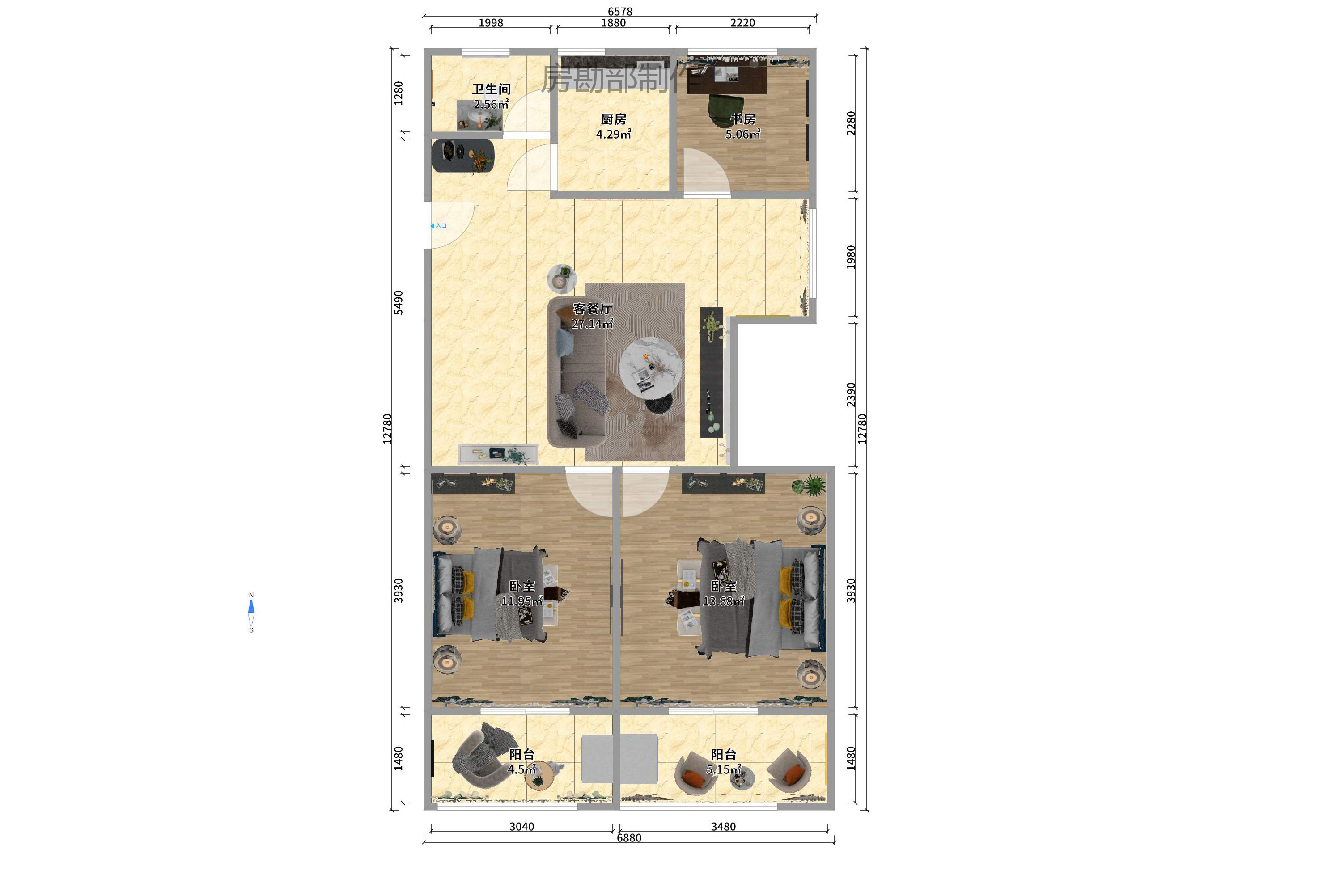 畜牧水产局单位房 畜牧水产局单位房室内图2