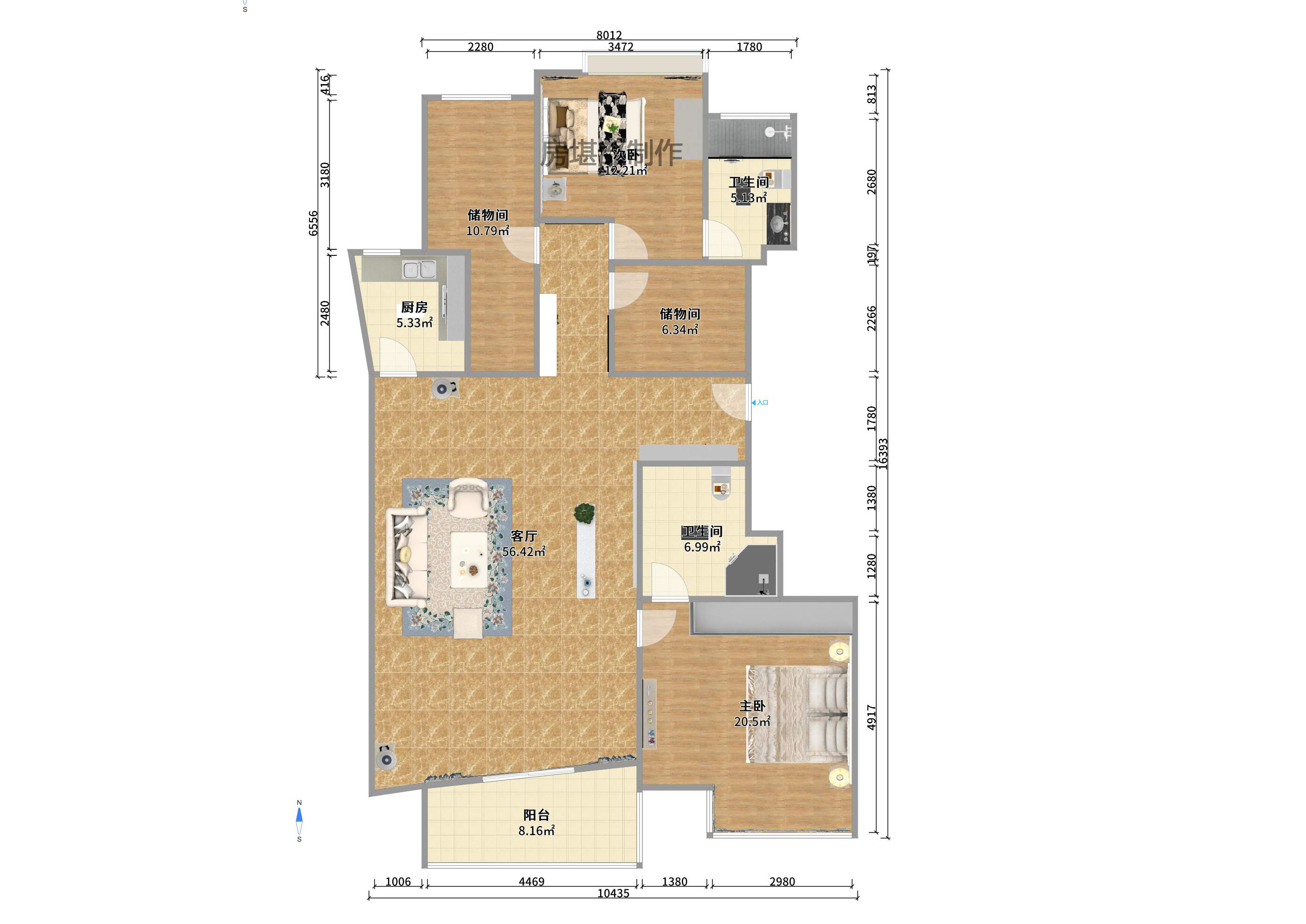 北辰定江洋 3室2厅3卫 21000.0元/月 北辰定江洋 3室2厅3卫 21000.0元/月户型图