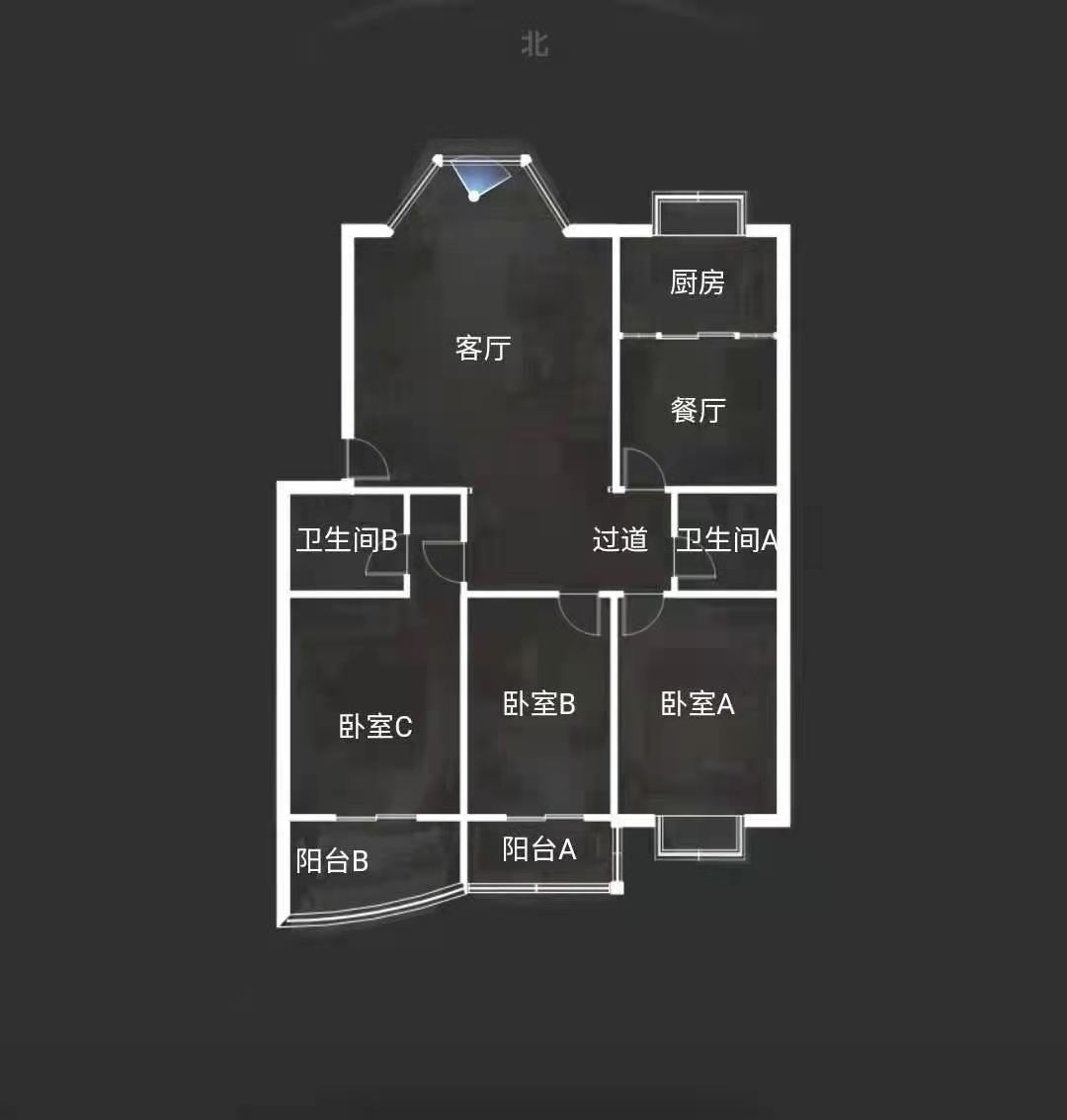 省直机关三爻小区  3室2厅2卫   2700.00元/月户型图