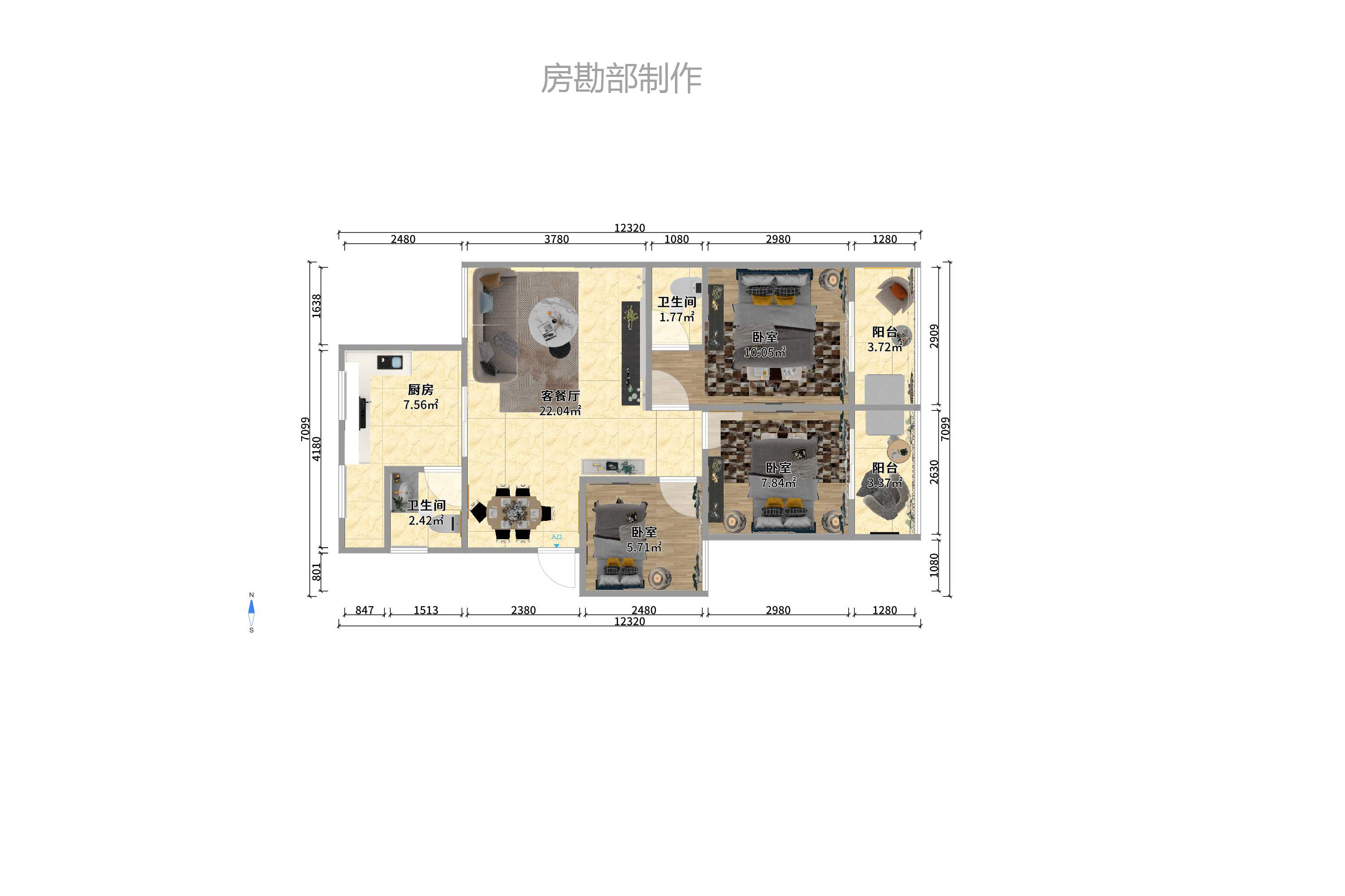 省儿童医院单位宿舍室内图2