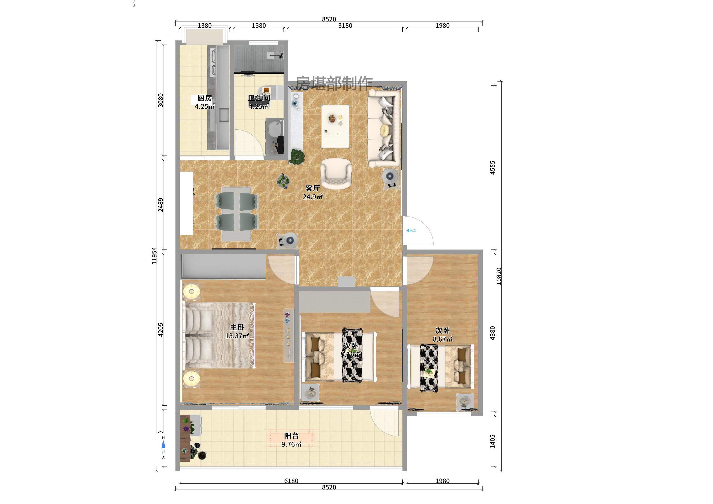火星镇街道宿舍 3室2厅1卫 2200.0元/月 火星镇街道宿舍 3室2厅1卫 2200.0元/月户型图