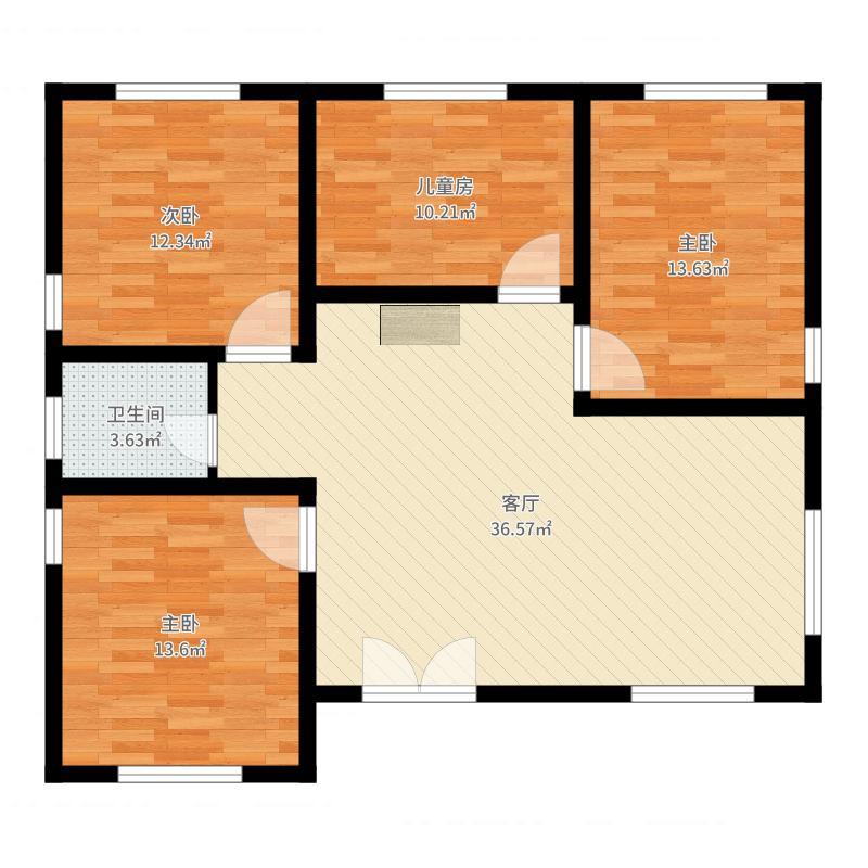富安大厦 3室1厅1卫 2200.00元/月 富安大厦 3室1厅1卫 2200.00元/月户型图