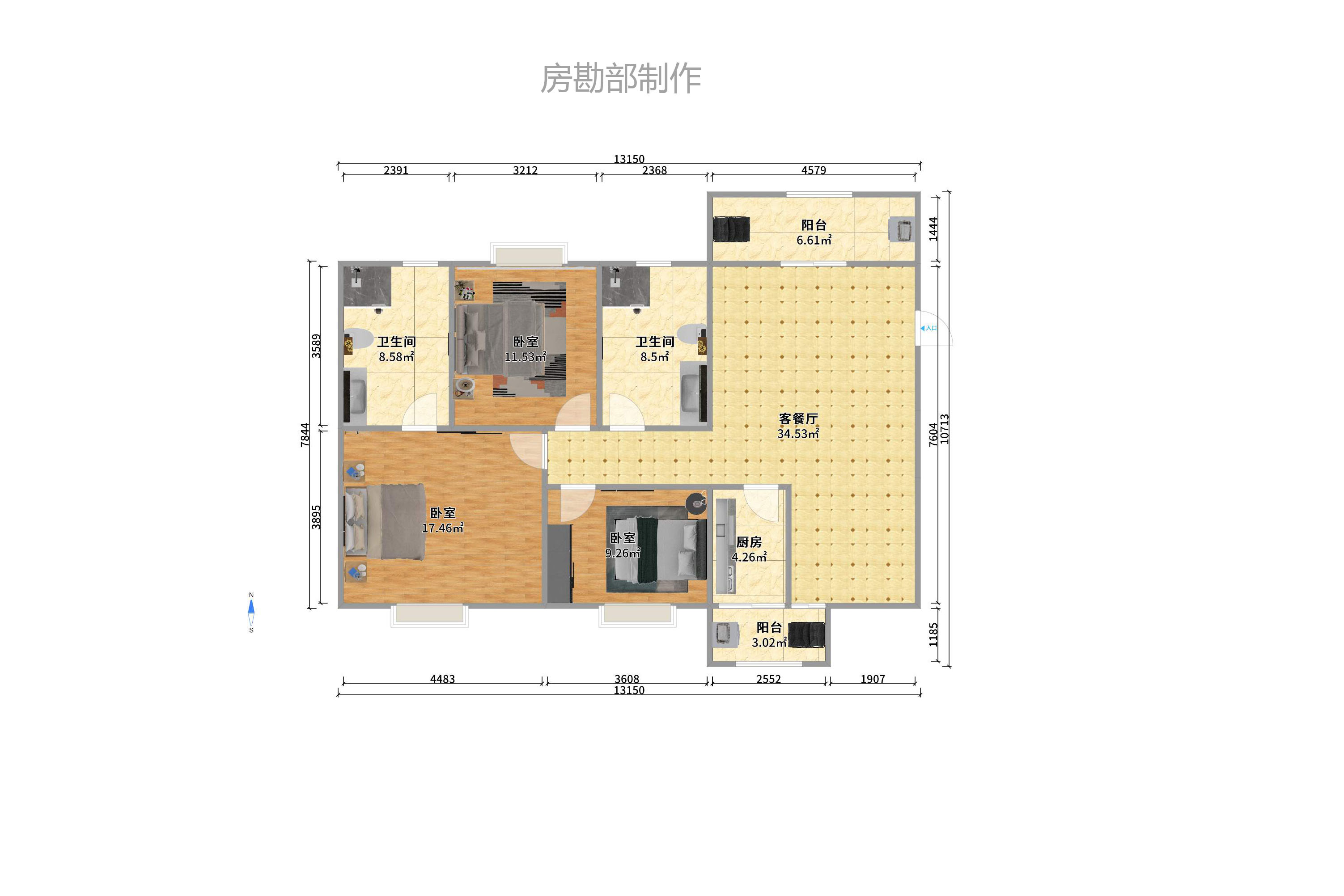 楚天世紀城東苑室內(nèi)圖2