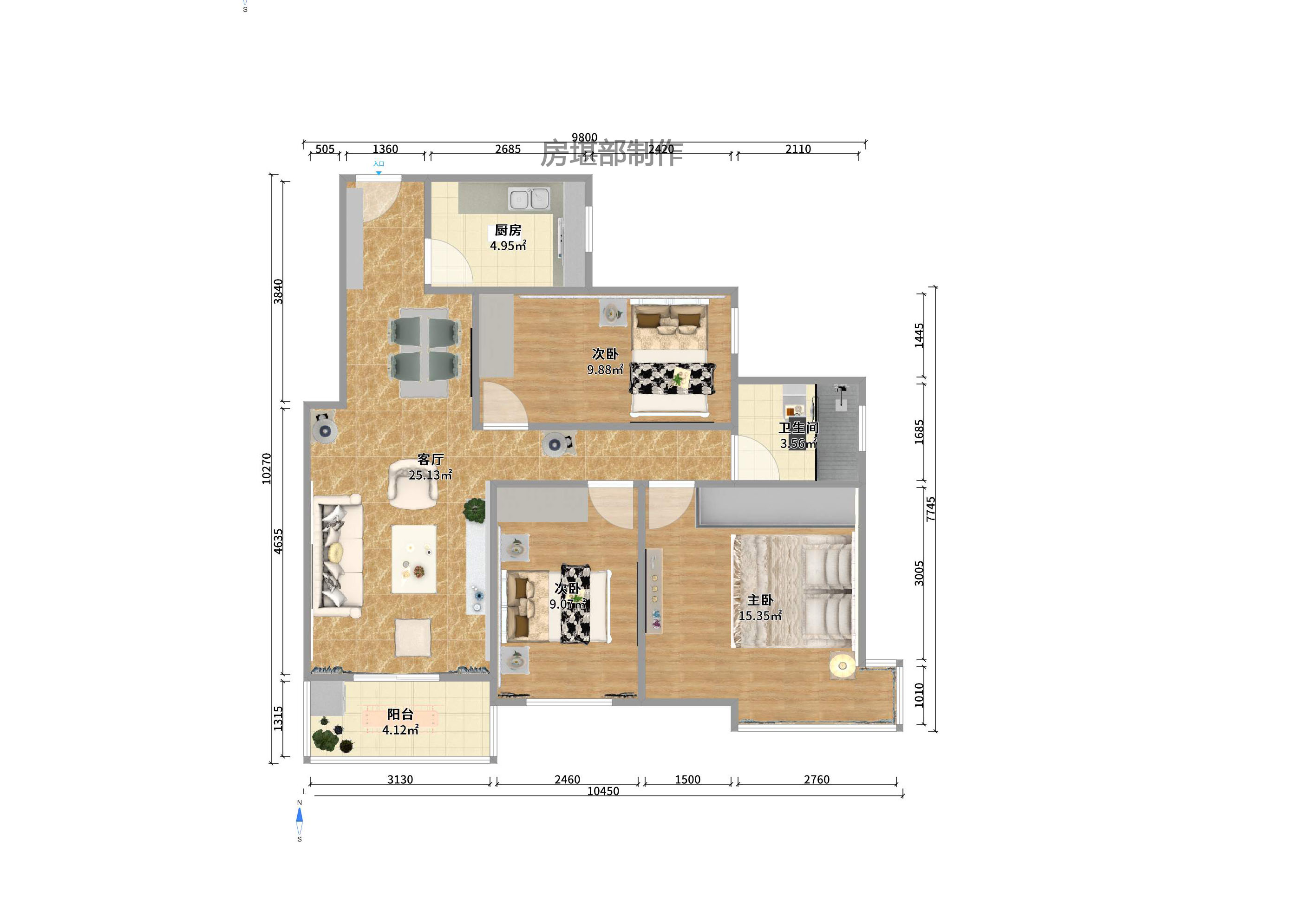 极目楚天  2室2厅1卫    2600.0元/月 极目楚天  2室2厅1卫    2600.0元/月户型图