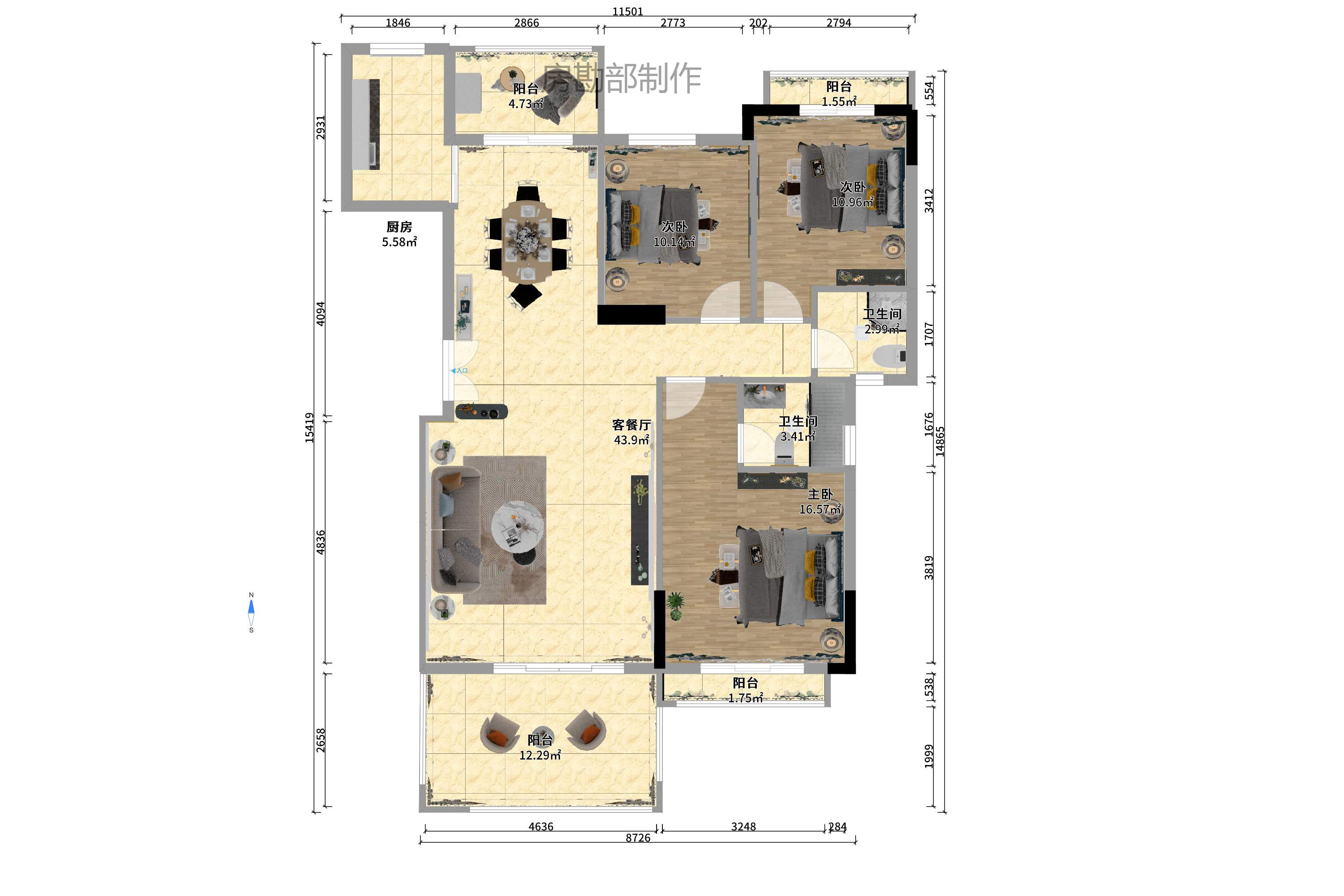 长沙玫瑰园 3室2厅2卫 2000.0元/月 长沙玫瑰园 3室2厅2卫 2000.0元/月户型图