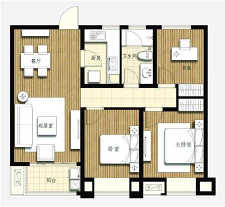 碧桂园梓山府  4室2厅2卫   2200.00元/月户型图