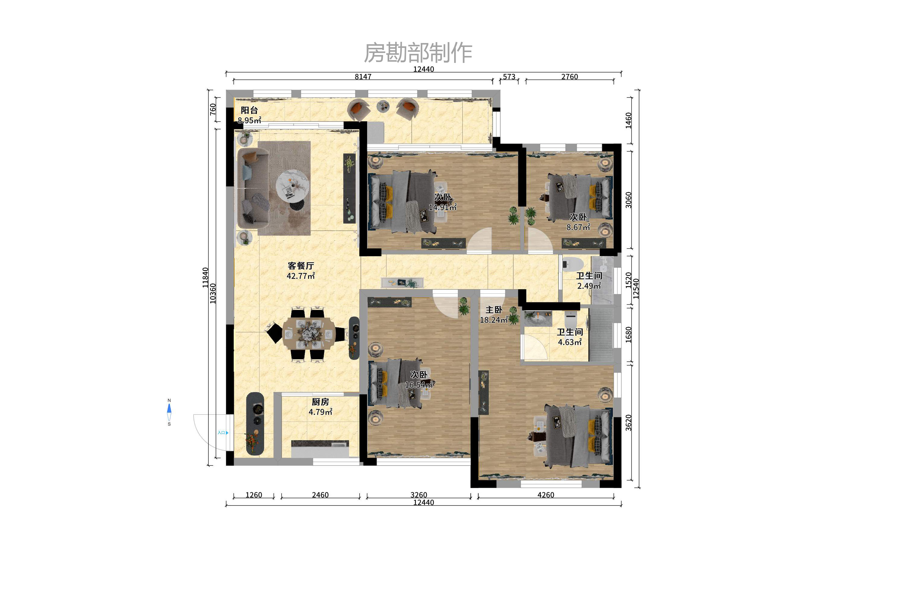 悦湖山 4室2厅1卫 2300.0元/月 悦湖山 4室2厅1卫 2300.0元/月户型图