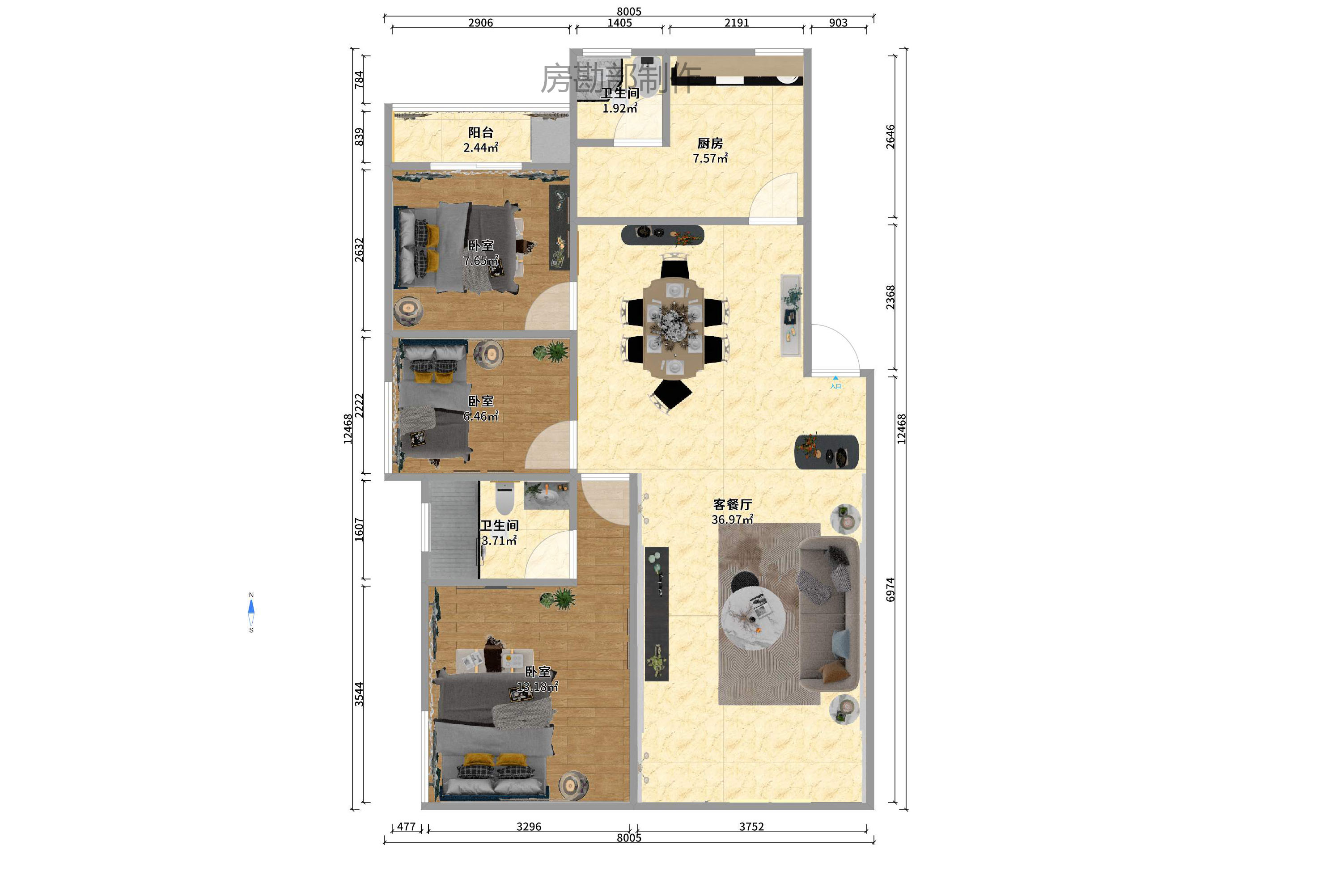 新星小区 4室2厅1卫 6000.0元/月 新星小区 4室2厅1卫 6000.0元/月户型图