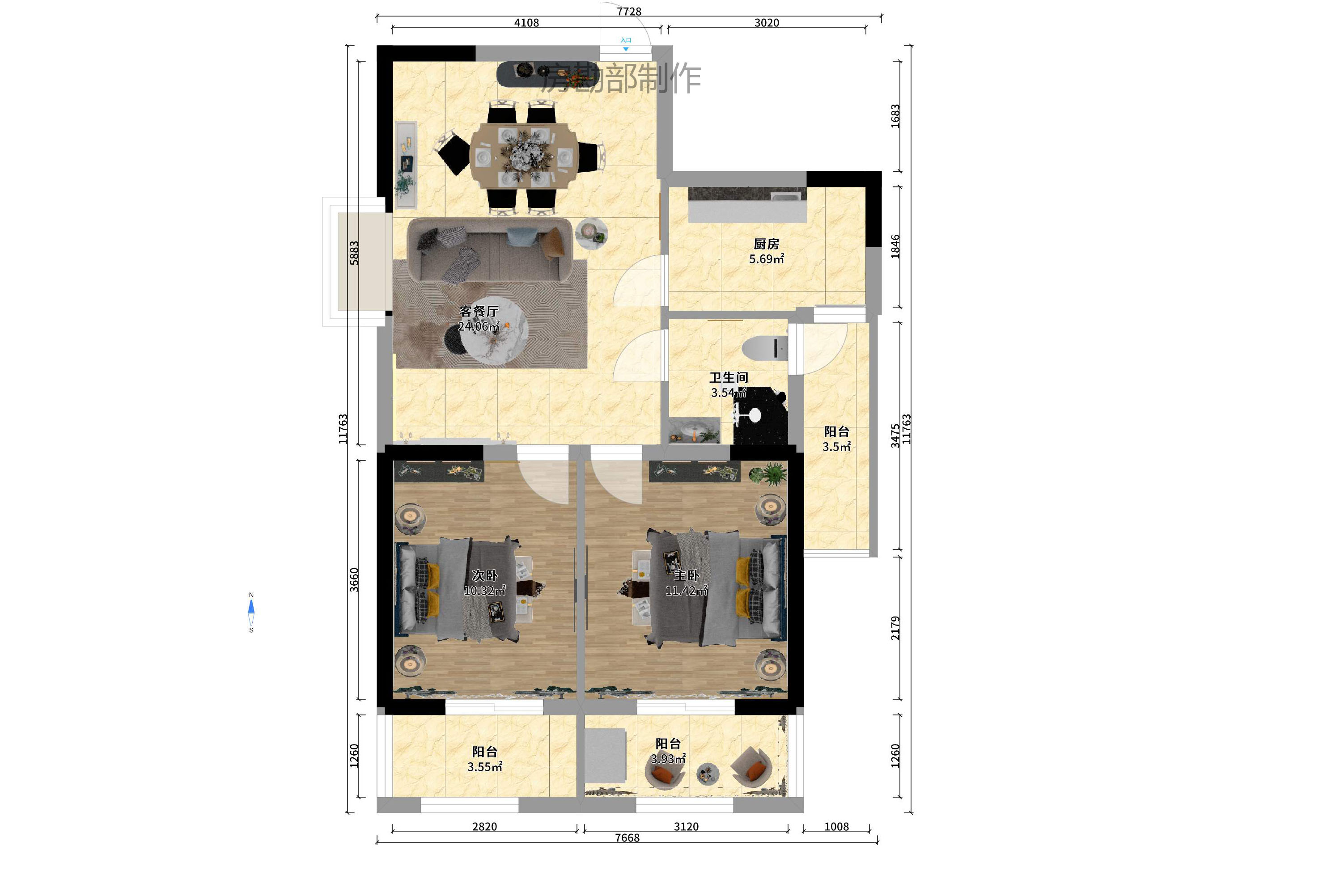 益佳苑 2室1厅1卫 2500.0元/月 益佳苑 2室1厅1卫 2500.0元/月户型图