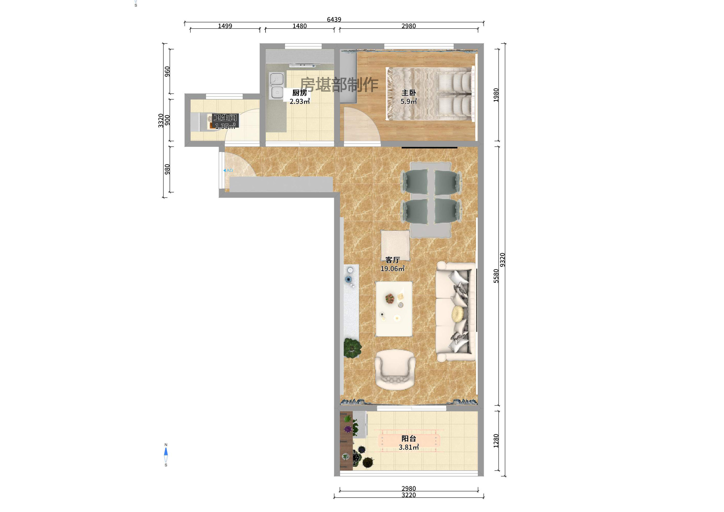 文艺新村 1室1厅1卫 1300.0元/月 文艺新村 1室1厅1卫 1300.0元/月户型图