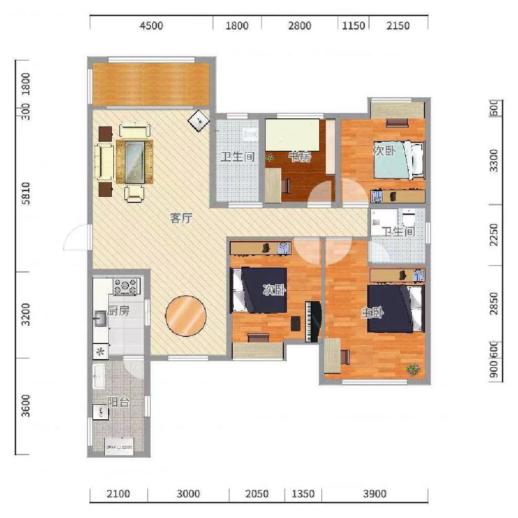 南苑上和二期  4室2厅2卫   185.00万户型图