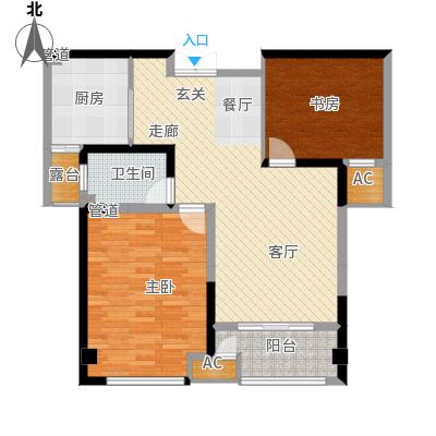 金合大厦  2室2厅1卫   1100.00元/月户型图