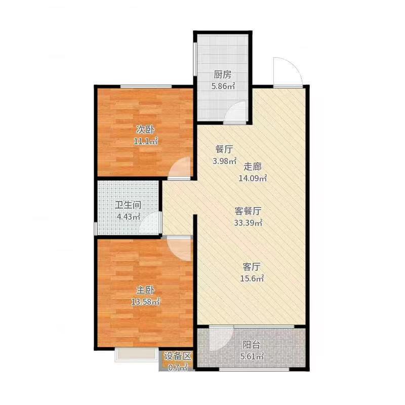 雄森国际  1室1厅1卫   40.00万户型图