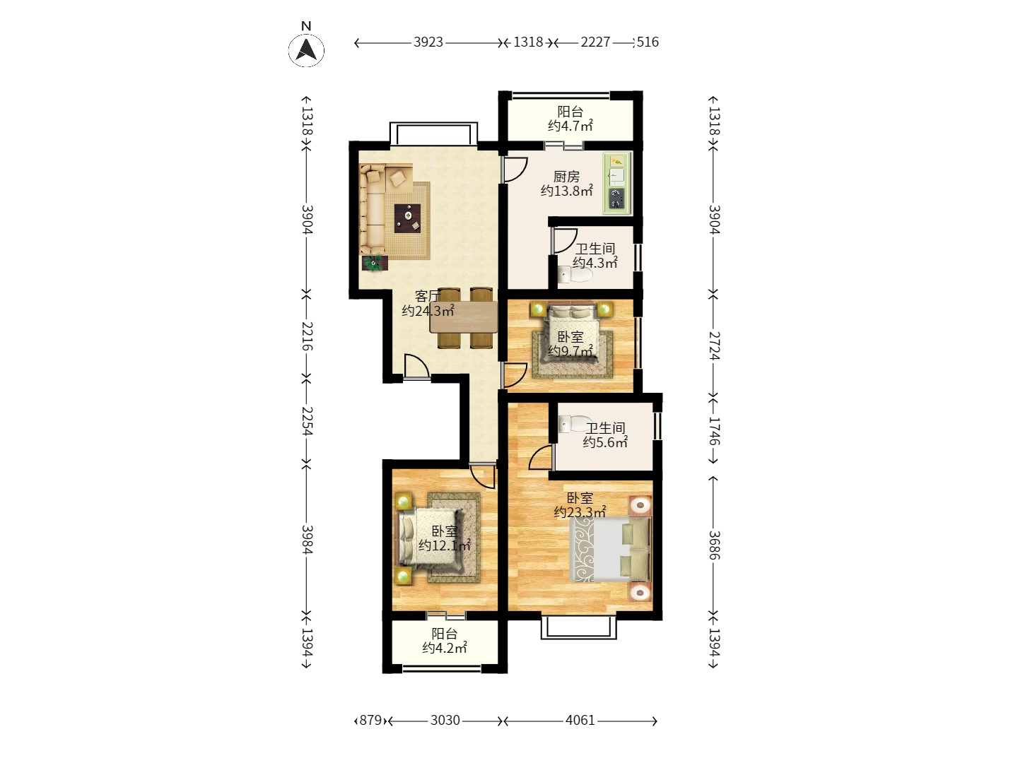 泰禹家园(彩云之翼家园一期、二期、三期) 泰禹家园(彩云之翼家园一期、二期、三期)室内图2