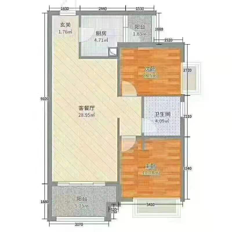 柴油机厂建设北路19号  3室2厅1卫   1200.00元/月户型图