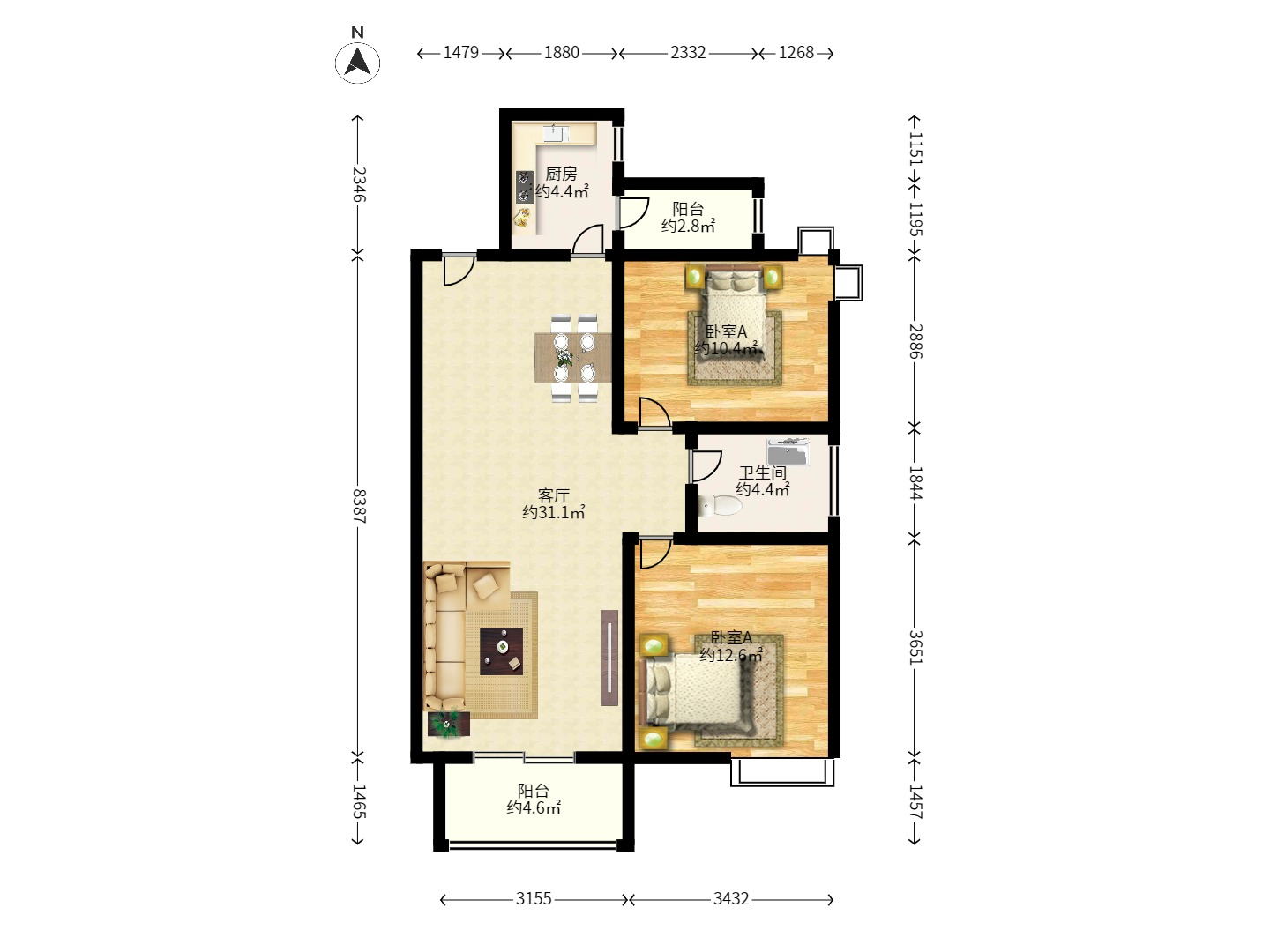 通泰梅岭苑 通泰梅岭苑室内图2