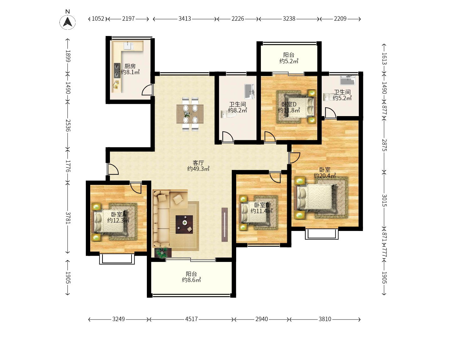 磊鑫嘉苑(地质局单位房) 磊鑫嘉苑(地质局单位房)室内图2