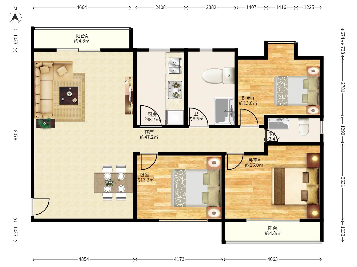 麓谷加州阳光 麓谷加州阳光室内图2