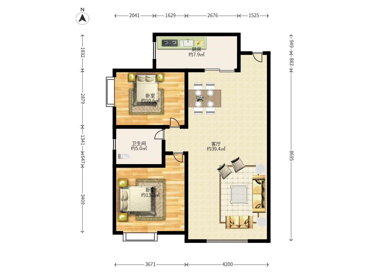 麓谷加州阳光 麓谷加州阳光室内图2