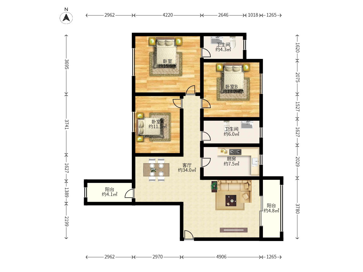 时代星城  5室0厅2卫    1680.0元/月 时代星城  5室0厅2卫    1680.0元/月户型图
