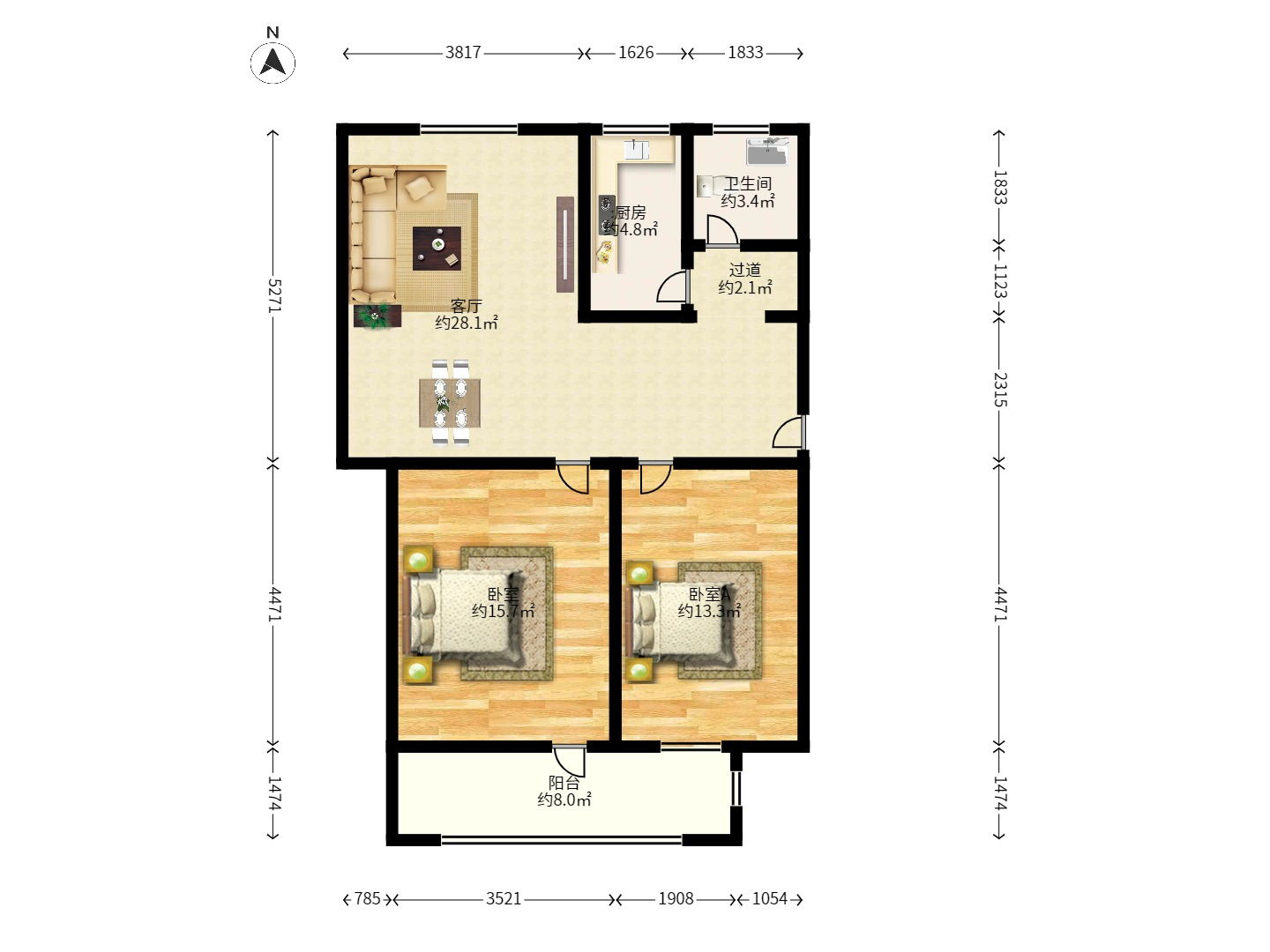 百善台小区 百善台小区室内图2